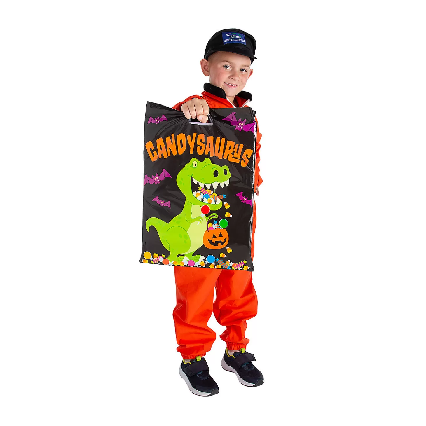 Cheap 12 1/2" X 17" Bulk 50 Pc. Candysaurus Trick-Or-Treat Plastic Goody Bags Halloween Bags