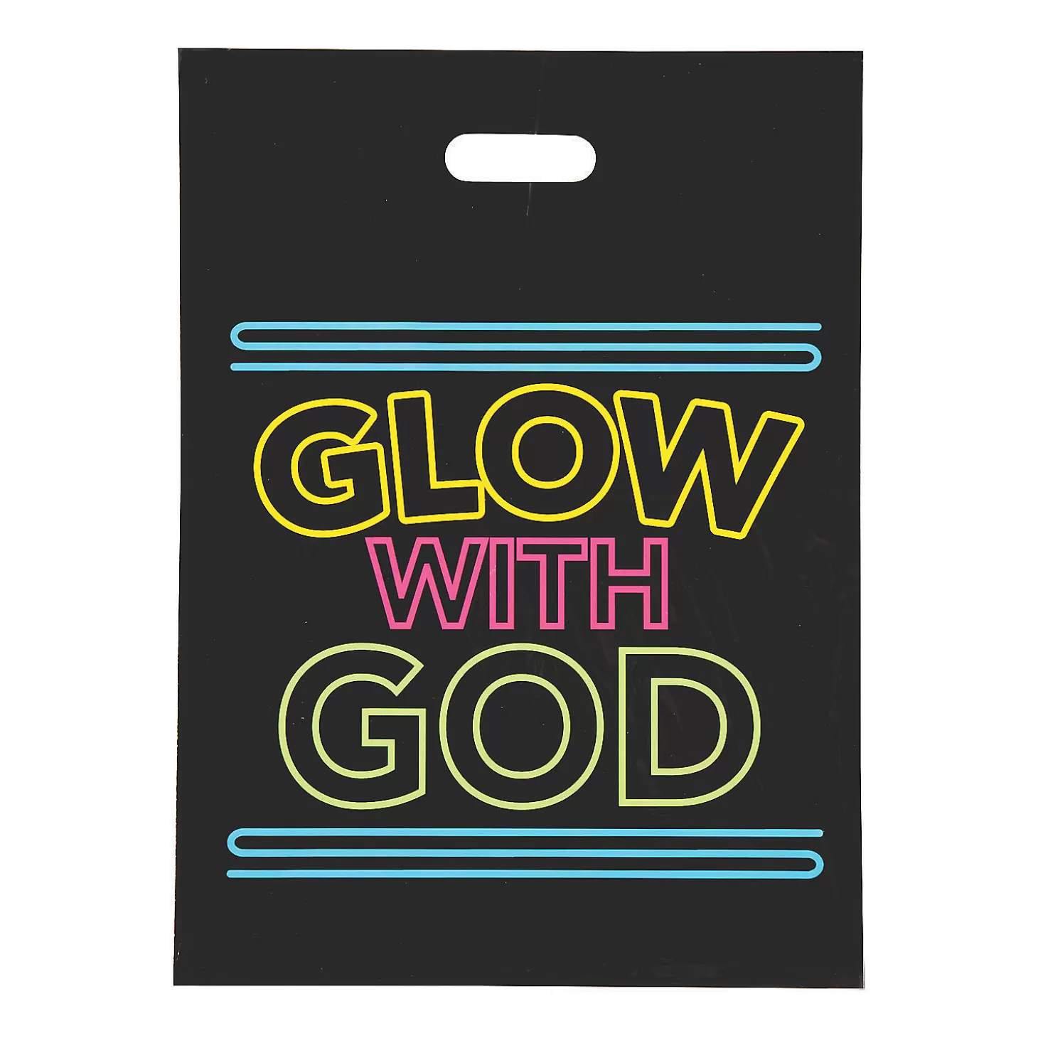 Hot 12 1/2" X 17" Bulk 50 Pc. Neon Religious Trick-Or-Treat Plastic Goody Bags Halloween Bags