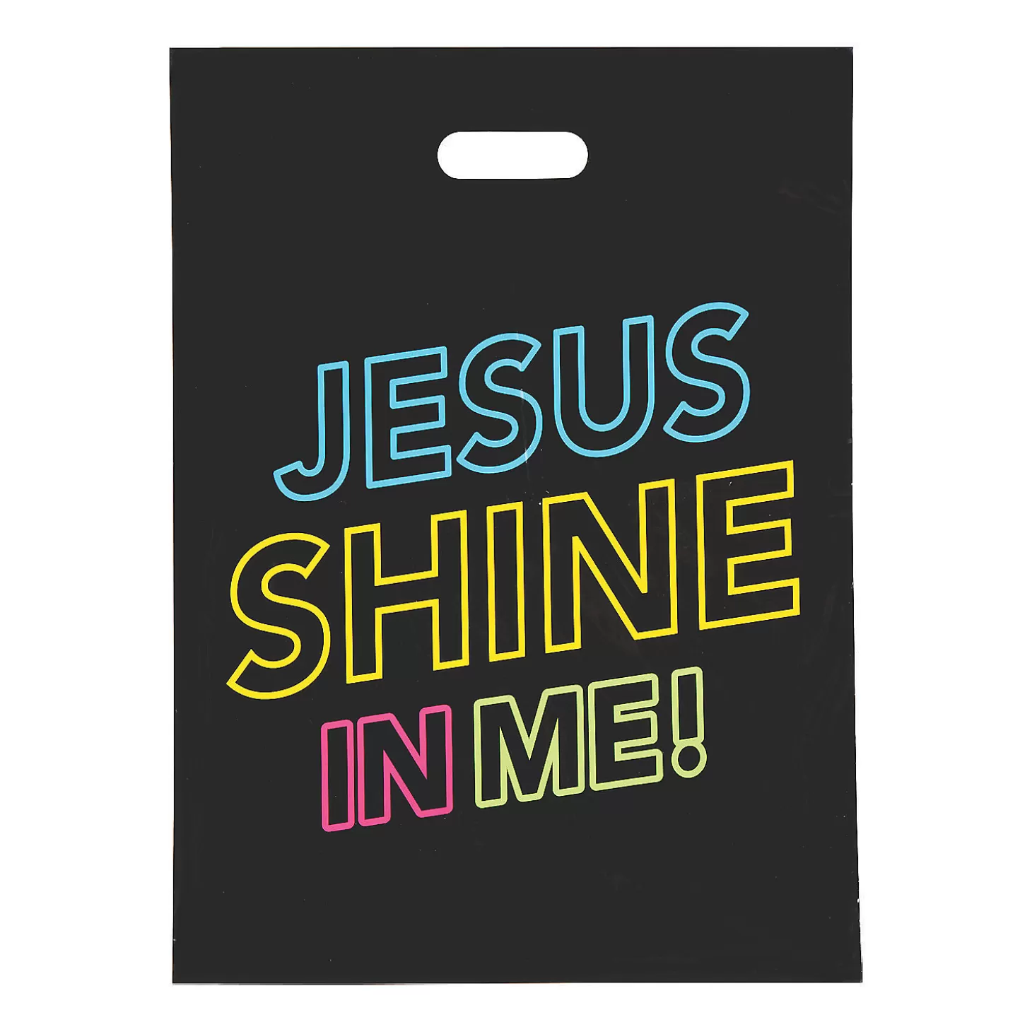 Hot 12 1/2" X 17" Bulk 50 Pc. Neon Religious Trick-Or-Treat Plastic Goody Bags Halloween Bags
