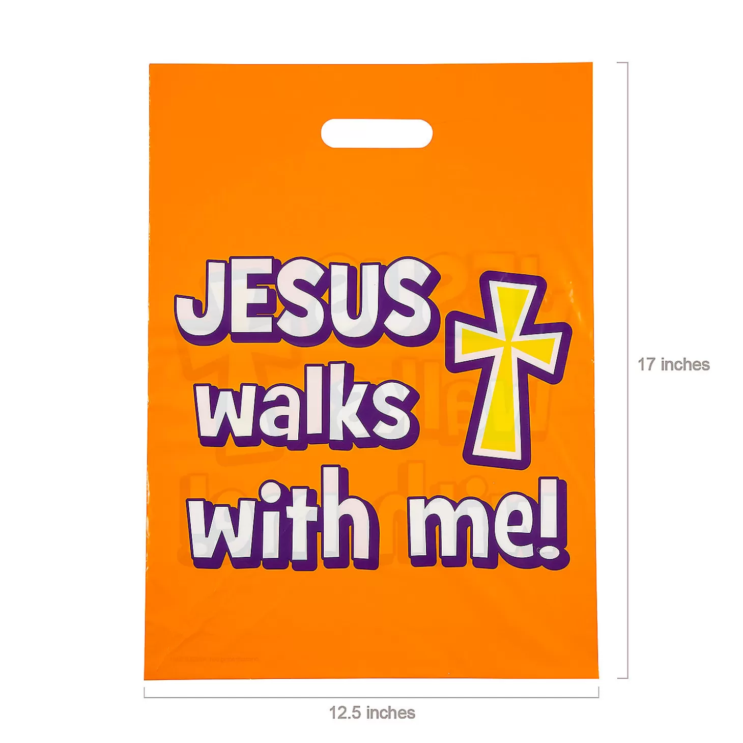 Hot 12 1/2" X 17" Bulk 50 Pc. Walk Safely With Jesus Goody Bags Religious Halloween