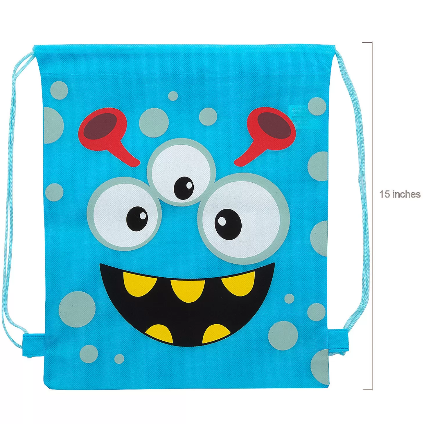 Sale 12" X 15" Medium Nonwoven Silly Monster Drawstring Bags - 12 Pc. Halloween Bags