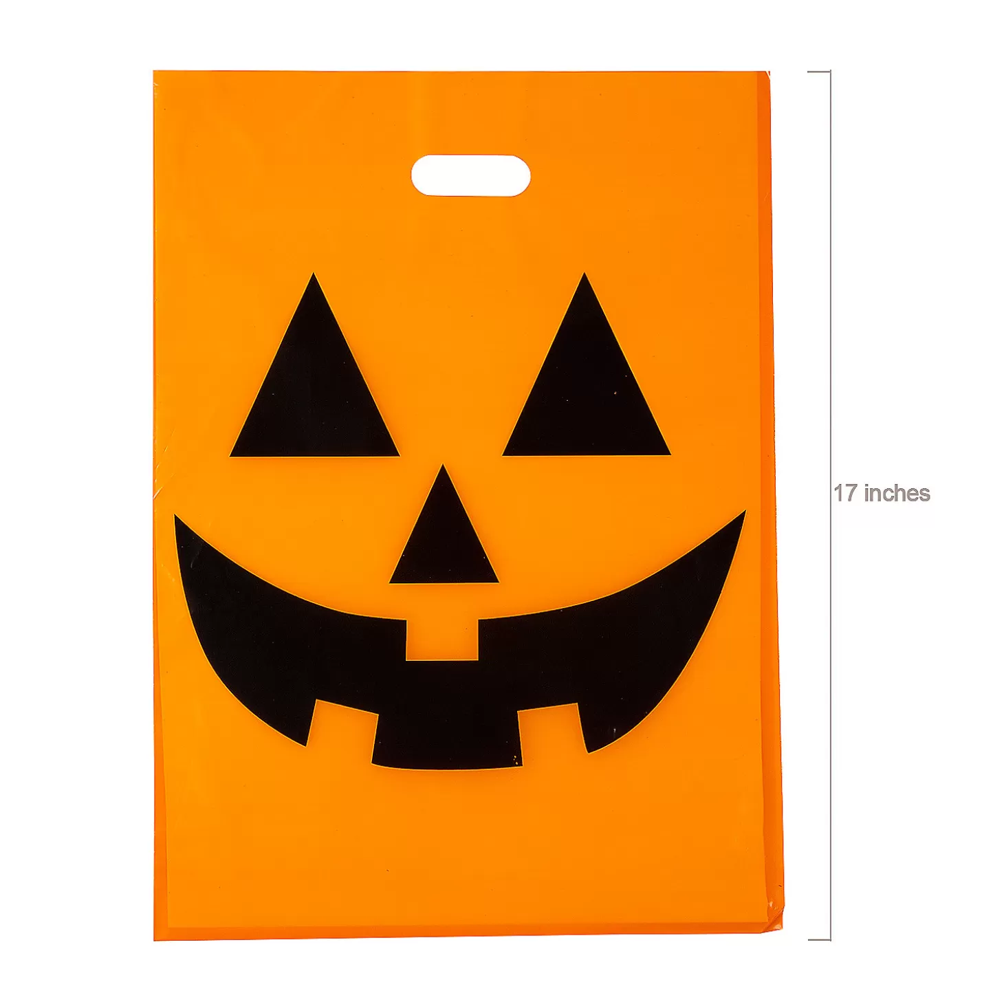 New 12" X 17" Bulk 50 Pc. Large Jack-O'-Lantern Halloween Plastic Goody Bags Bulk Halloween Supplies
