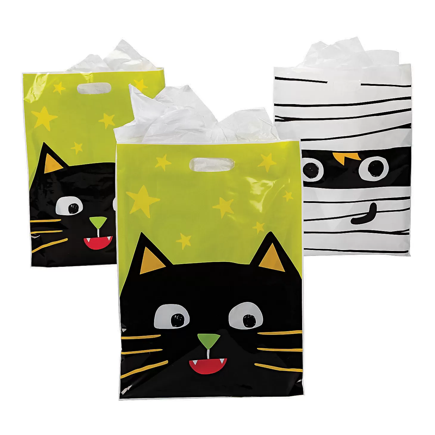 Shop 12" X 17" Bulk 50 Pc. Large Plastic Ghoul Gang Goody Bags Halloween Bags