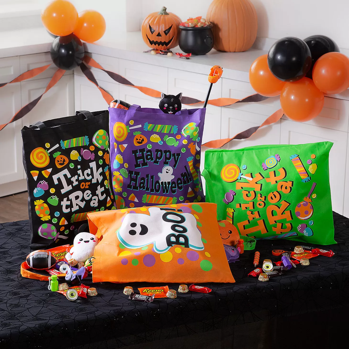 Flash Sale 15" X 16 1/2" Large Trick-Or-Treat Tote Bags - 12 Pc. Halloween Apparel & Accessories