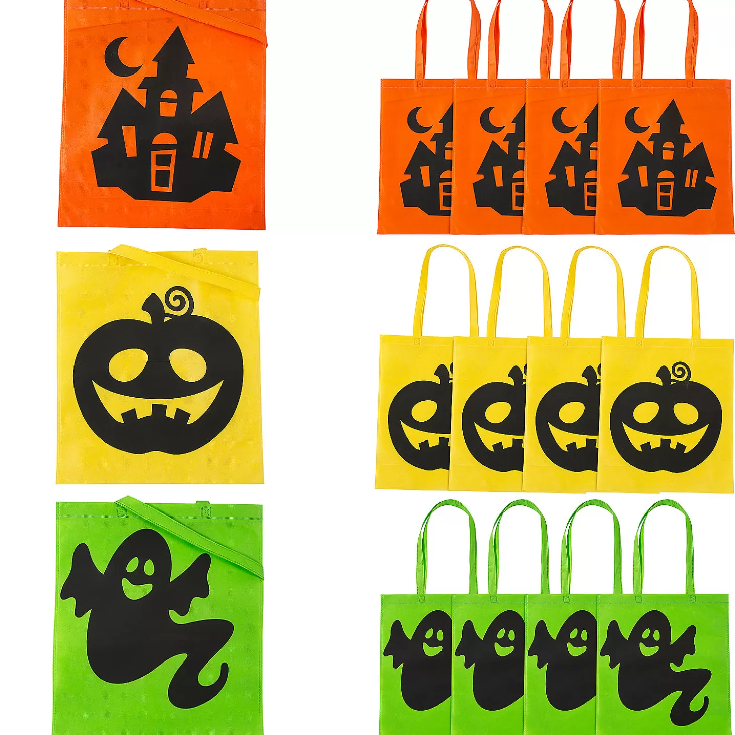 Hot 15" X 17" Large Nonwoven Iconic Halloween Tote Bags - 12 Pc. Halloween Apparel & Accessories