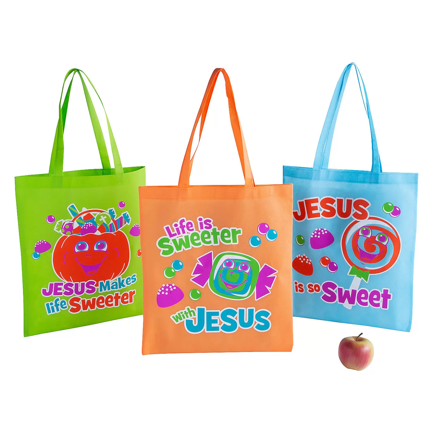 Shop 16 1/2" X 15" Large Truth & Treats Nonwoven Tote Bags - 12 Pc. Halloween Bags