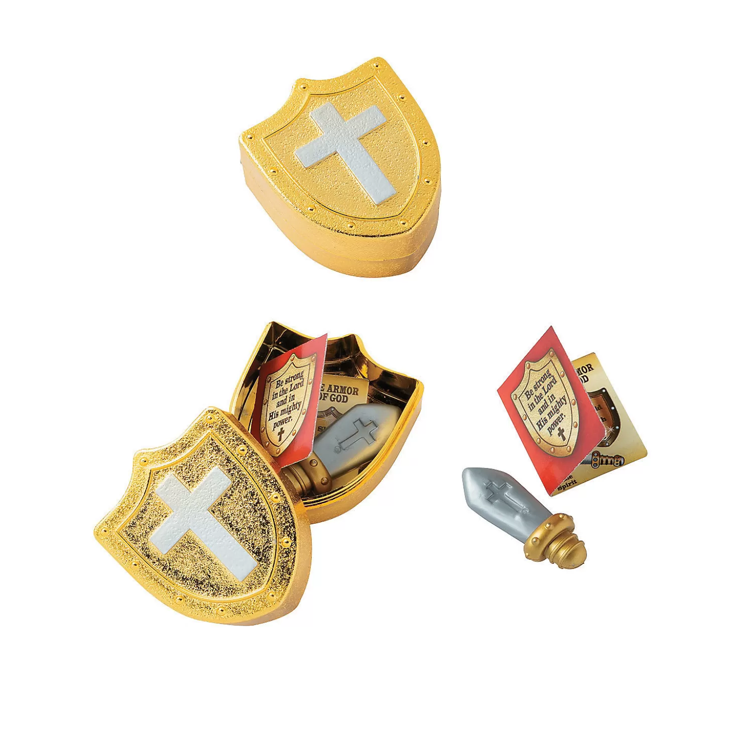Sale 2 1/4"Armor Of God Toy-Filled Plastic Easter Eggs - 12 Pc. Religious Halloween
