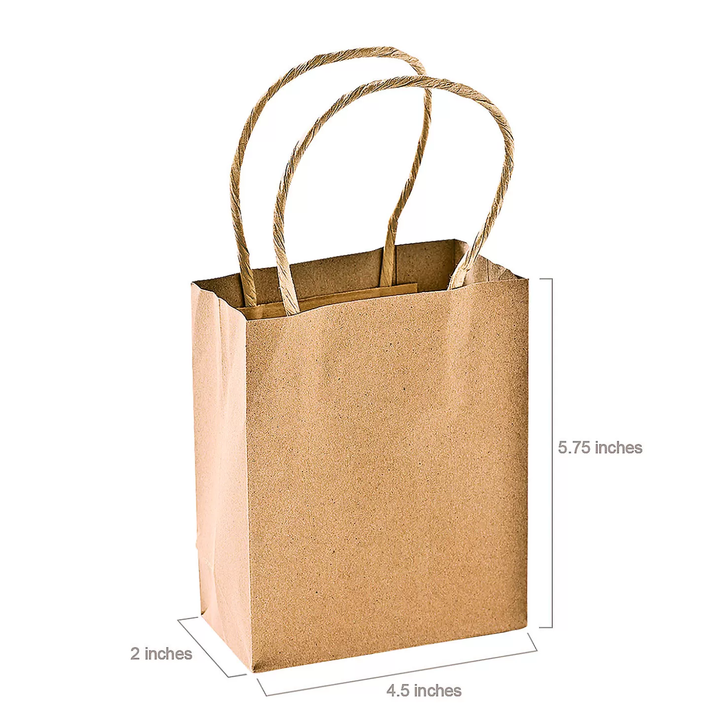 New 4 1/2" X 2" X 5 3/4" Small Brown Kraft Paper Gift Bags - 12 Pc. Diy Adult Crafts