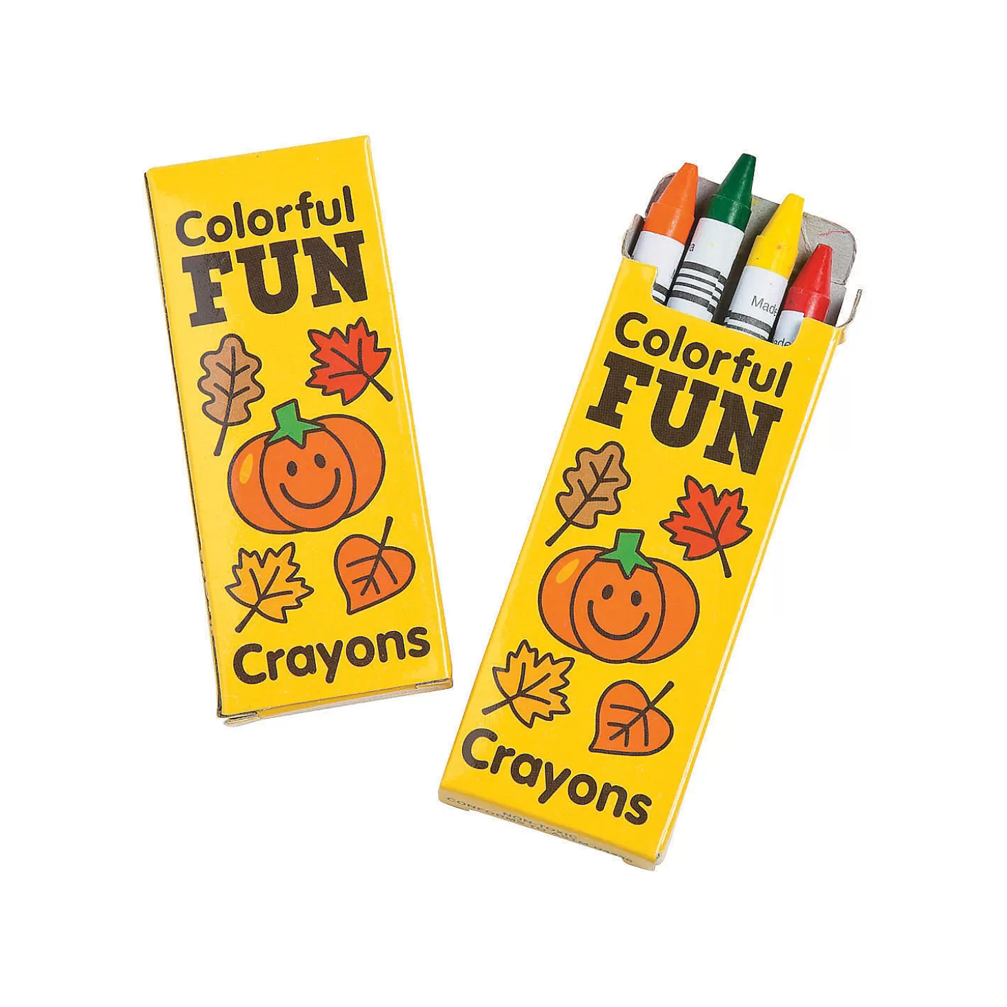 Online 4-Color Fall Crayons - 24 Boxes Boo Bags