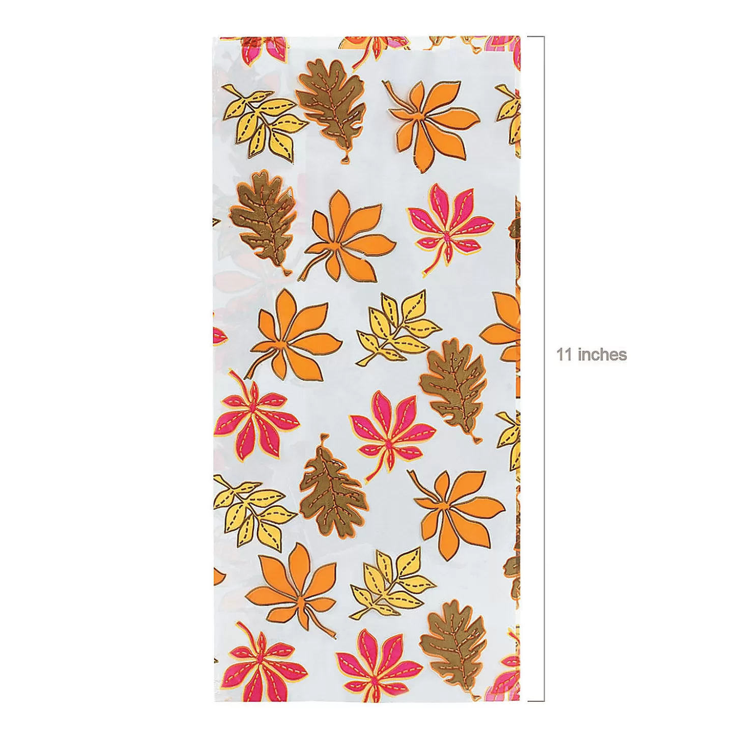 Hot 5 1/2" X 11" Fall Leaf Cellophane Bags - 12 Pc. Halloween Bags