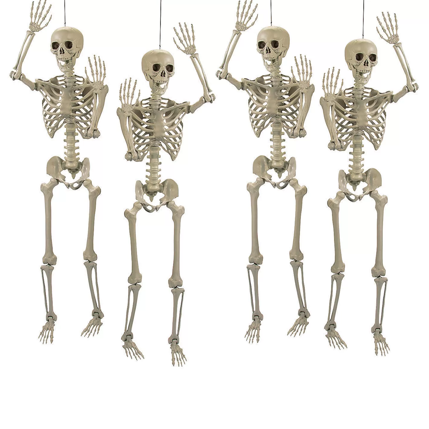 Best Sale 5 Ft. Life Size Posable Skeleton Halloween Decoration - 4 Pc. Bulk Halloween Supplies