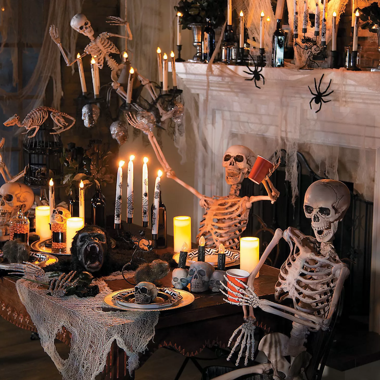 Cheap 5 Ft. Life-Size Posable Skeleton Halloween Decoration Skulls & Skeletons