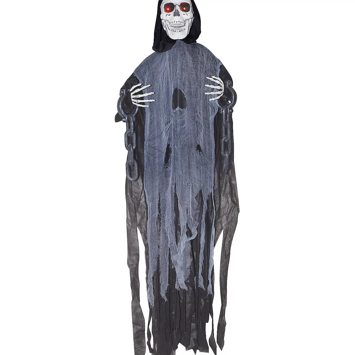 Flash Sale 5' Lightup Hanging Ghost Skeleton In Chains Decoration Skulls & Skeletons
