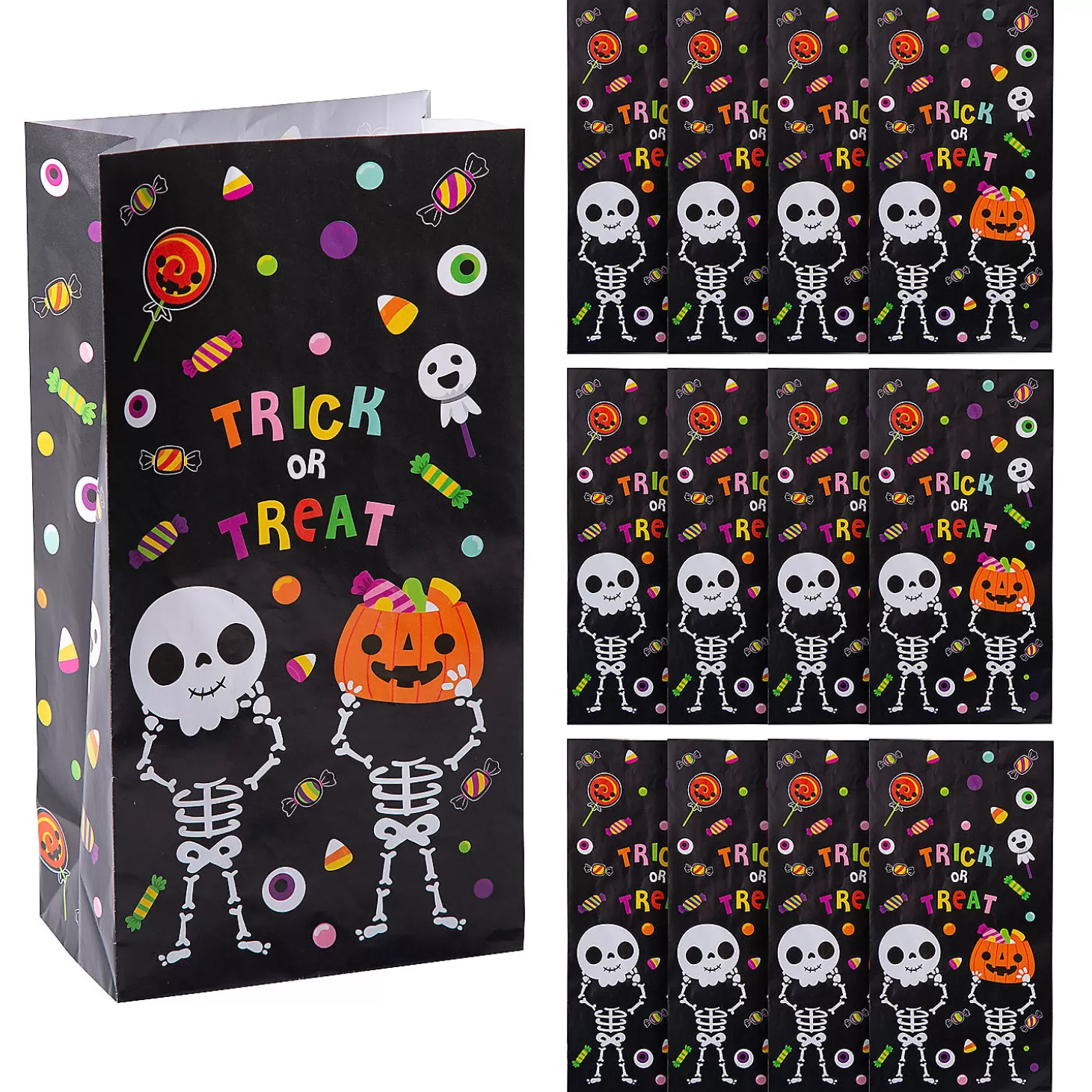 Shop 5" X 10" Halloween Boo Crew Paper Treat Bags - 12 Pc. Boo Bags
