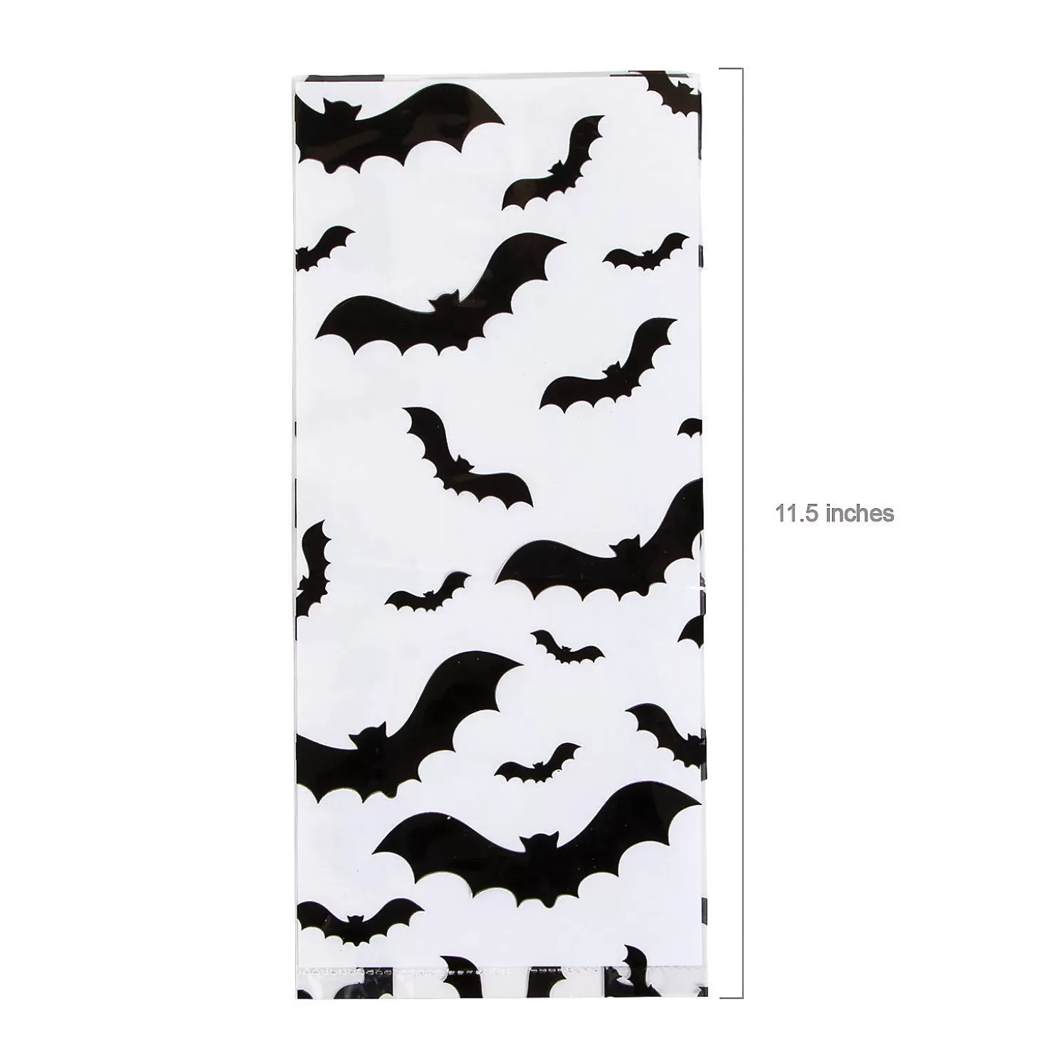 Online 5" X 11 1/2" Bulk 50 Pc. Bat Print Cellophane Bags Halloween Bags