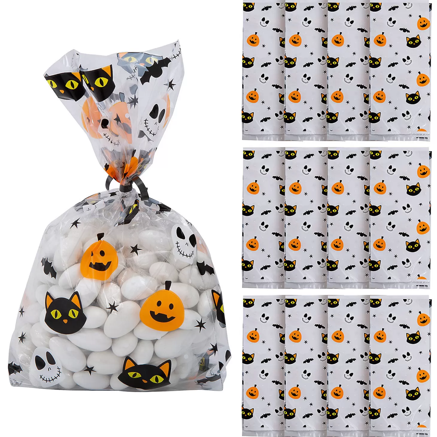 Online 5" X 11 1/2" Halloween Character Cellophane Bags - 12 Pc. Halloween Bags