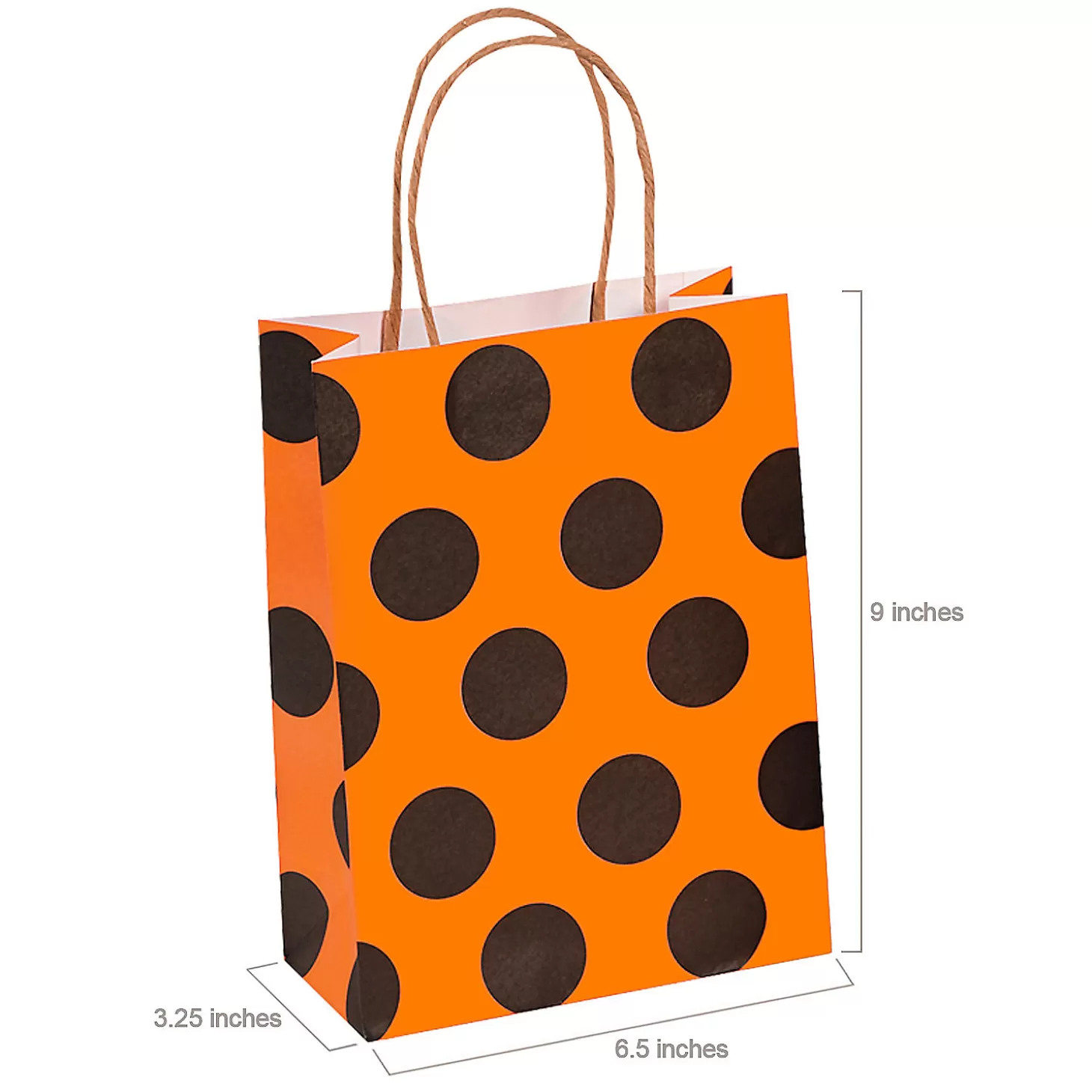 Online 6 1/2" X 4" Medium Halloween Pattern Kraft Paper Gift Bags - 12 Pc. Halloween Bags