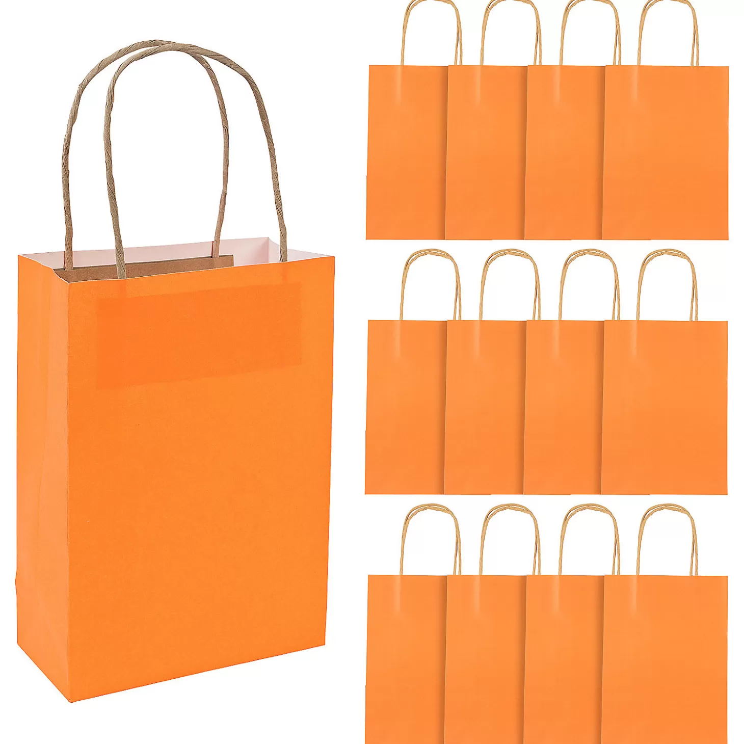 Outlet 6 1/2" X 9" Medium Kraft Paper Gift Bags - 12 Pc. Halloween Bags