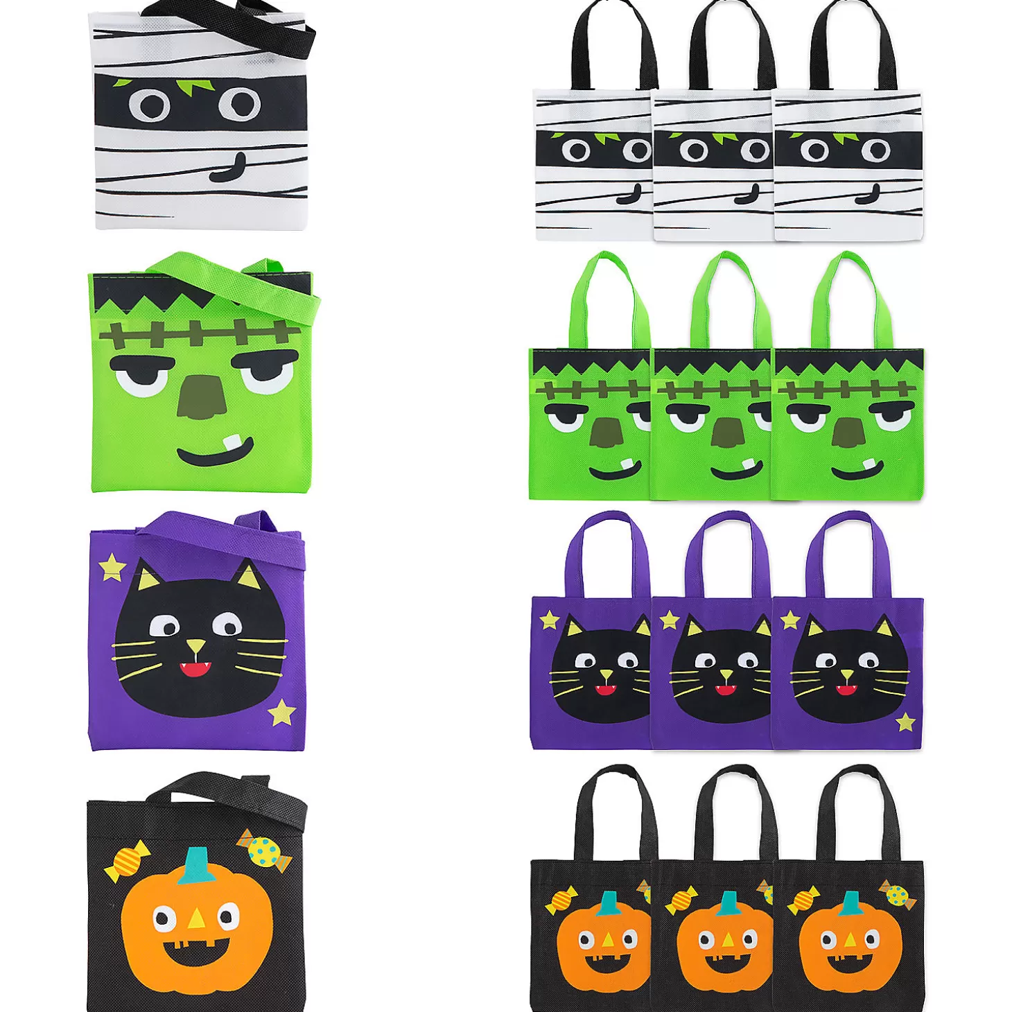 Outlet 6" X 6" Mini Nonwoven Ghoul Gang Tote Bags - 12 Pc. Halloween Apparel & Accessories