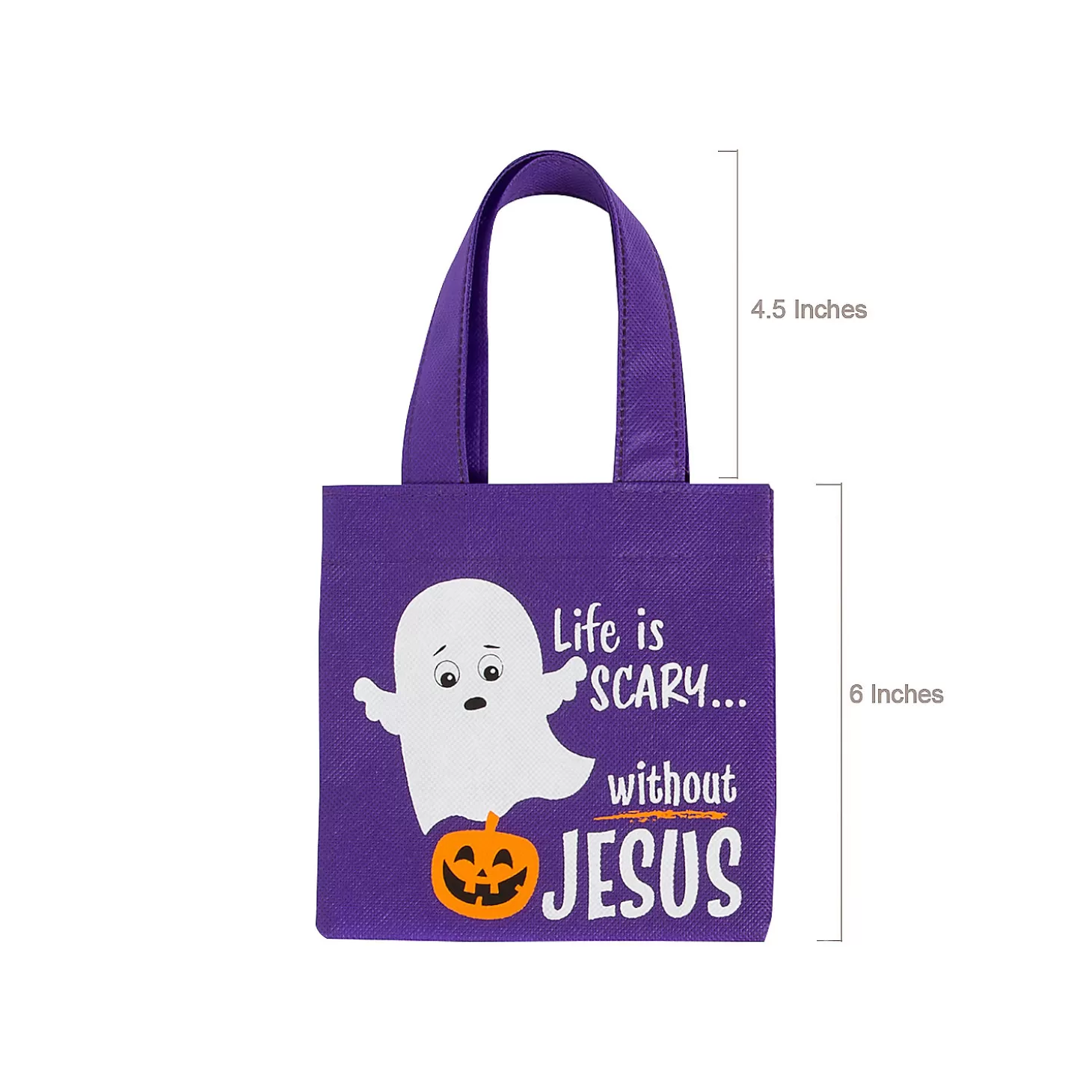 Outlet 6" X 6" Religious Halloween Mini Nonwoven Tote Bags – 12 Pc. Halloween Apparel & Accessories