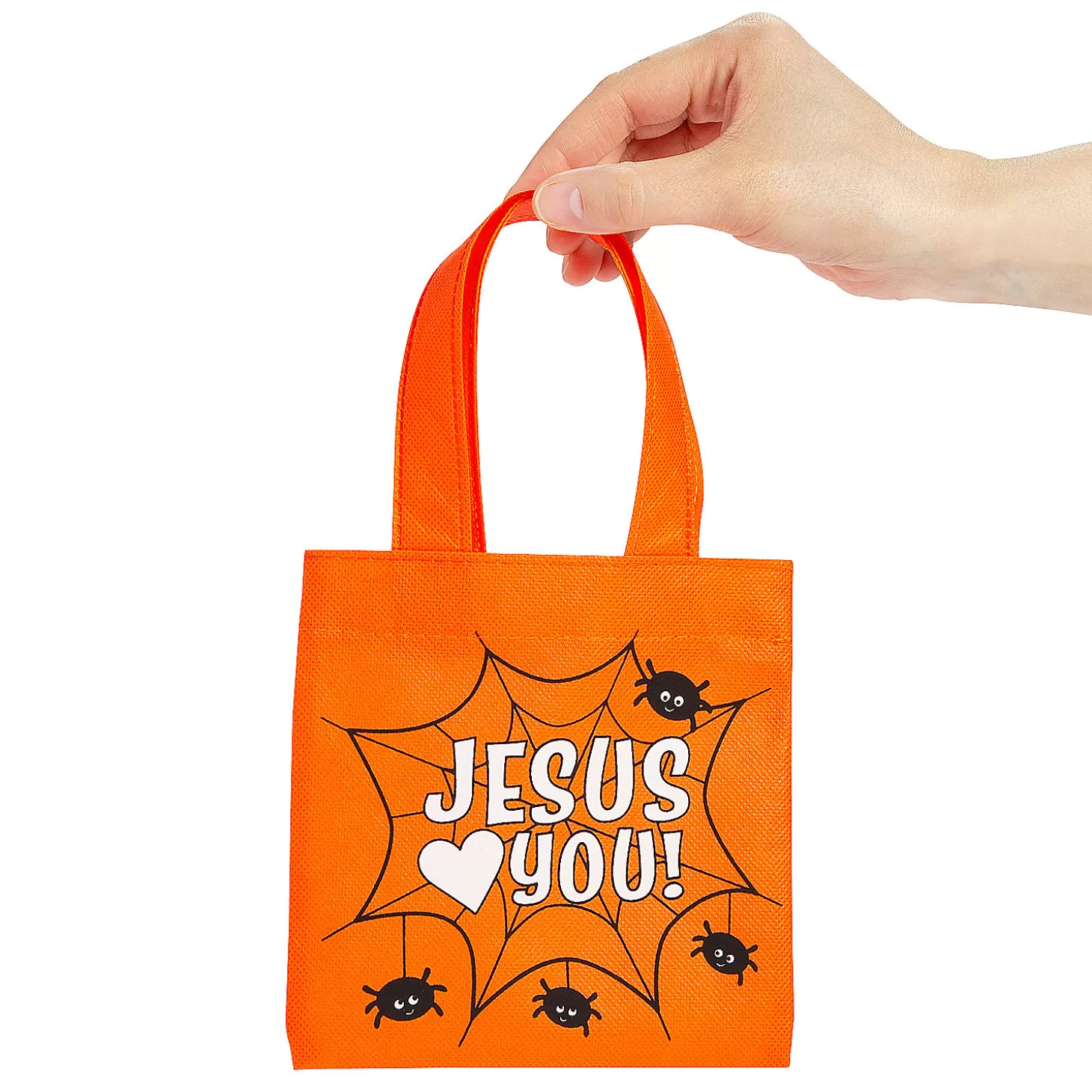 Best 6" X 6" Religious Halloween Mini Nonwoven Tote Bags – 12 Pc. Religious Halloween