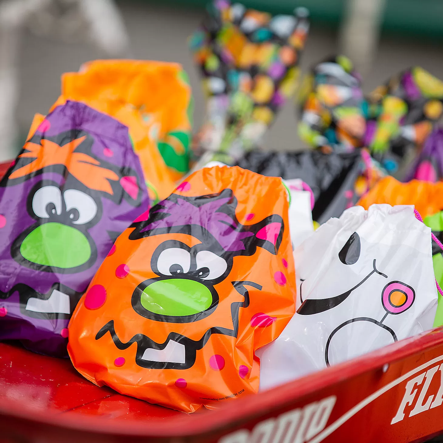 New 7 1/4" X 8 1/2" Bulk 72 Pc. Halloween Drawstring Goody Bags Boo Bags