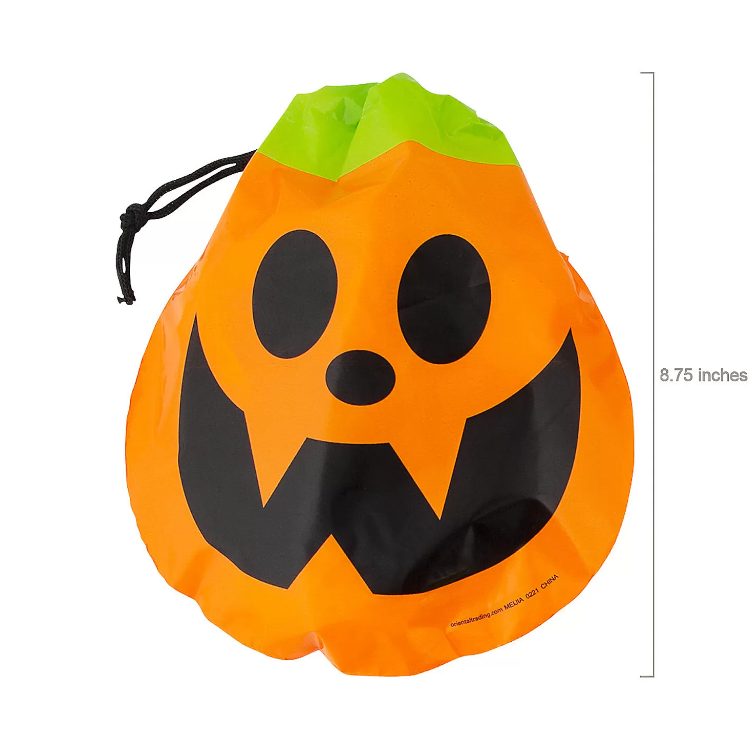 Online 8 3/4" Bulk 72 Pc. Halloween Pumpkin Plastic Goody Bags Halloween Bags