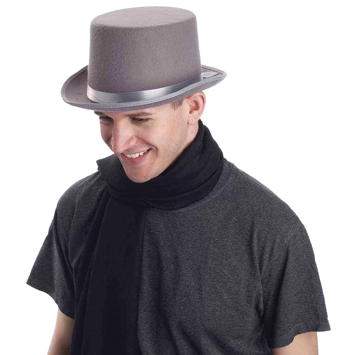 Hot Adult Gray Top Hat Halloween Apparel & Accessories