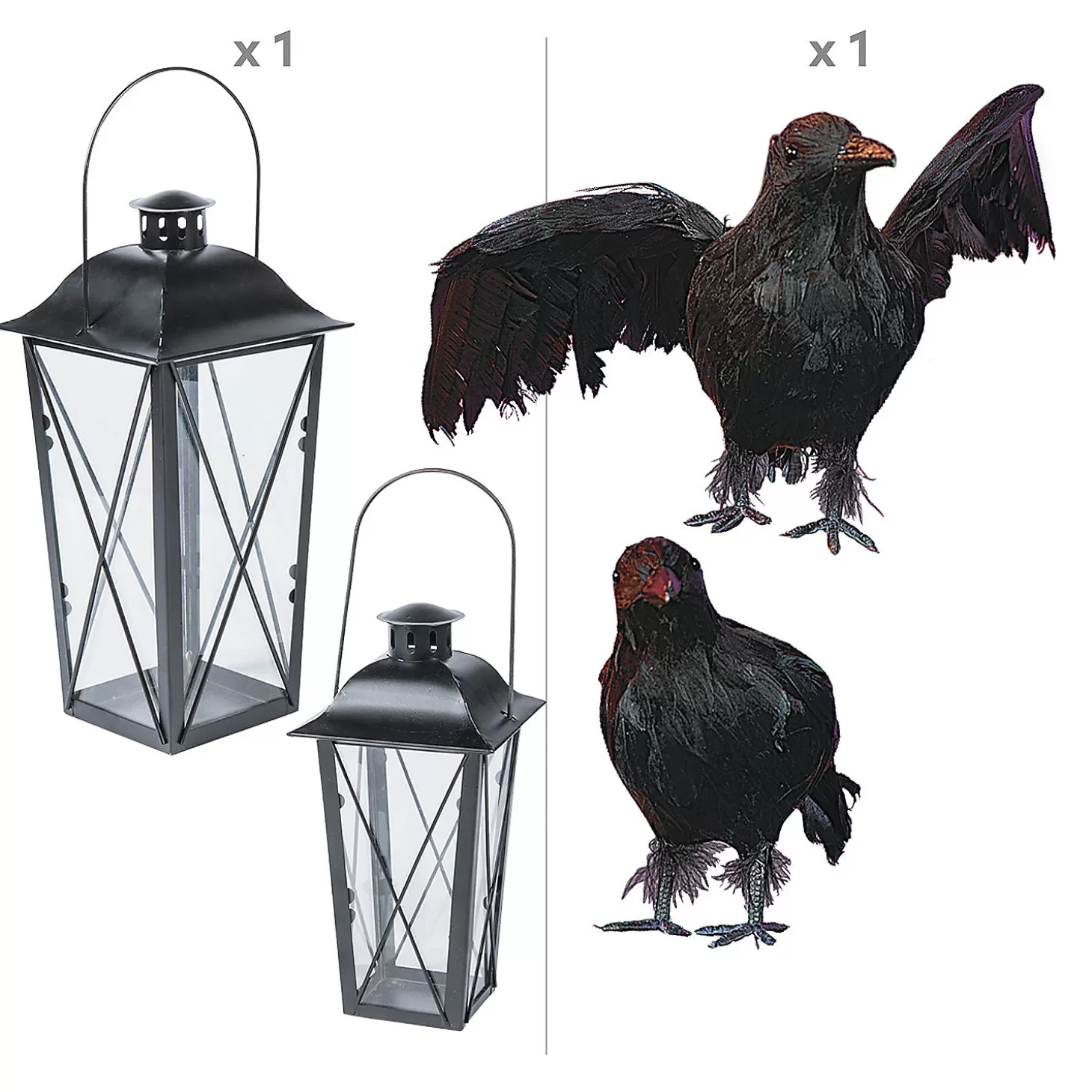 Cheap Black Lanterns & Crows Decorating Kit - 4 Pc. Halloween Fun Kits