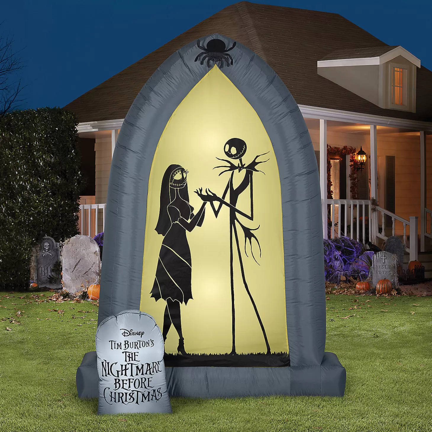 Shop Blow Up Inflatable Nightmare Before Christmas Jack & Sally Arch Outdoor Yard Decoration Skulls & Skeletons