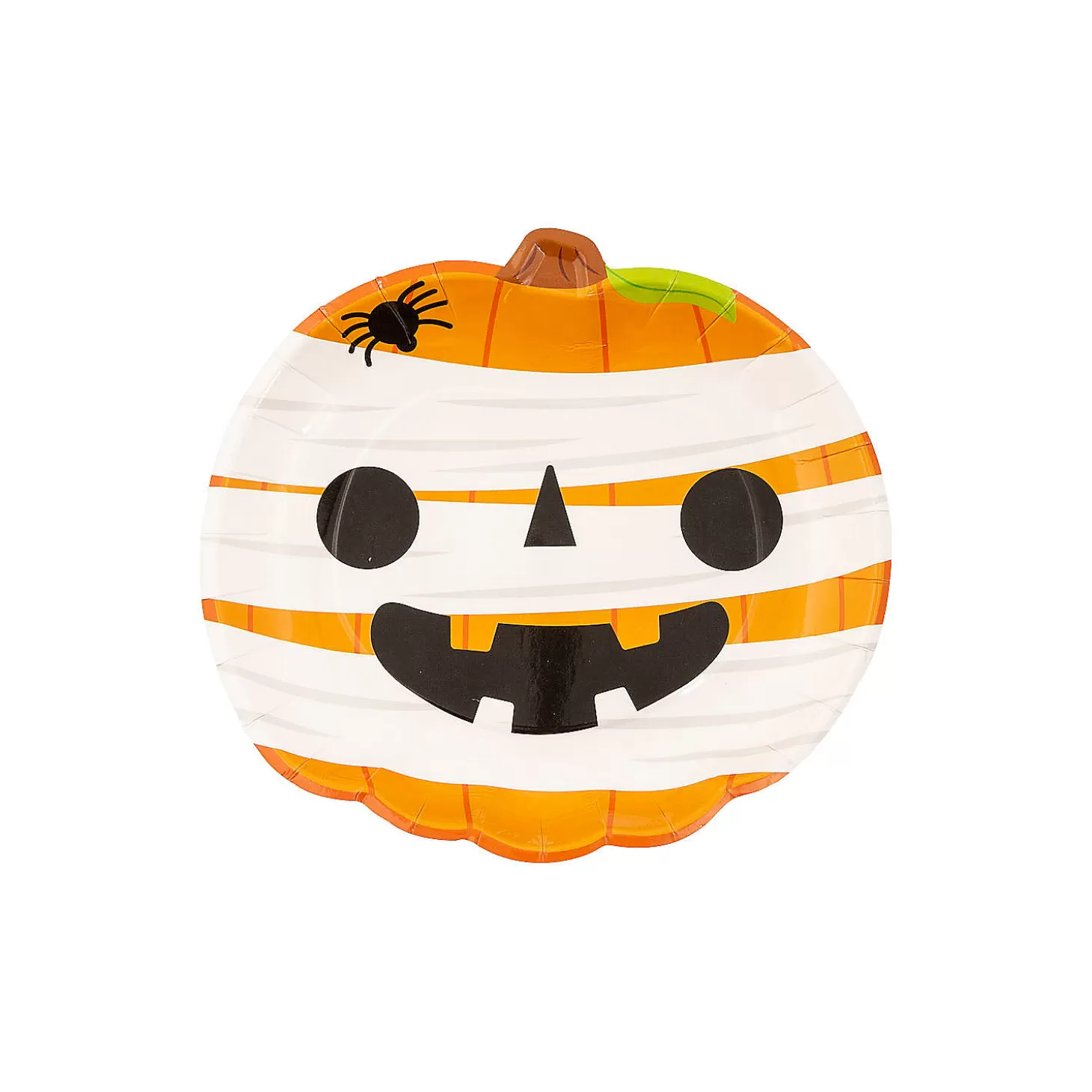 New Boo Crew Halloween Party Pumpkin-Shaped Paper Dessert Plates - 8 Ct. Tableware