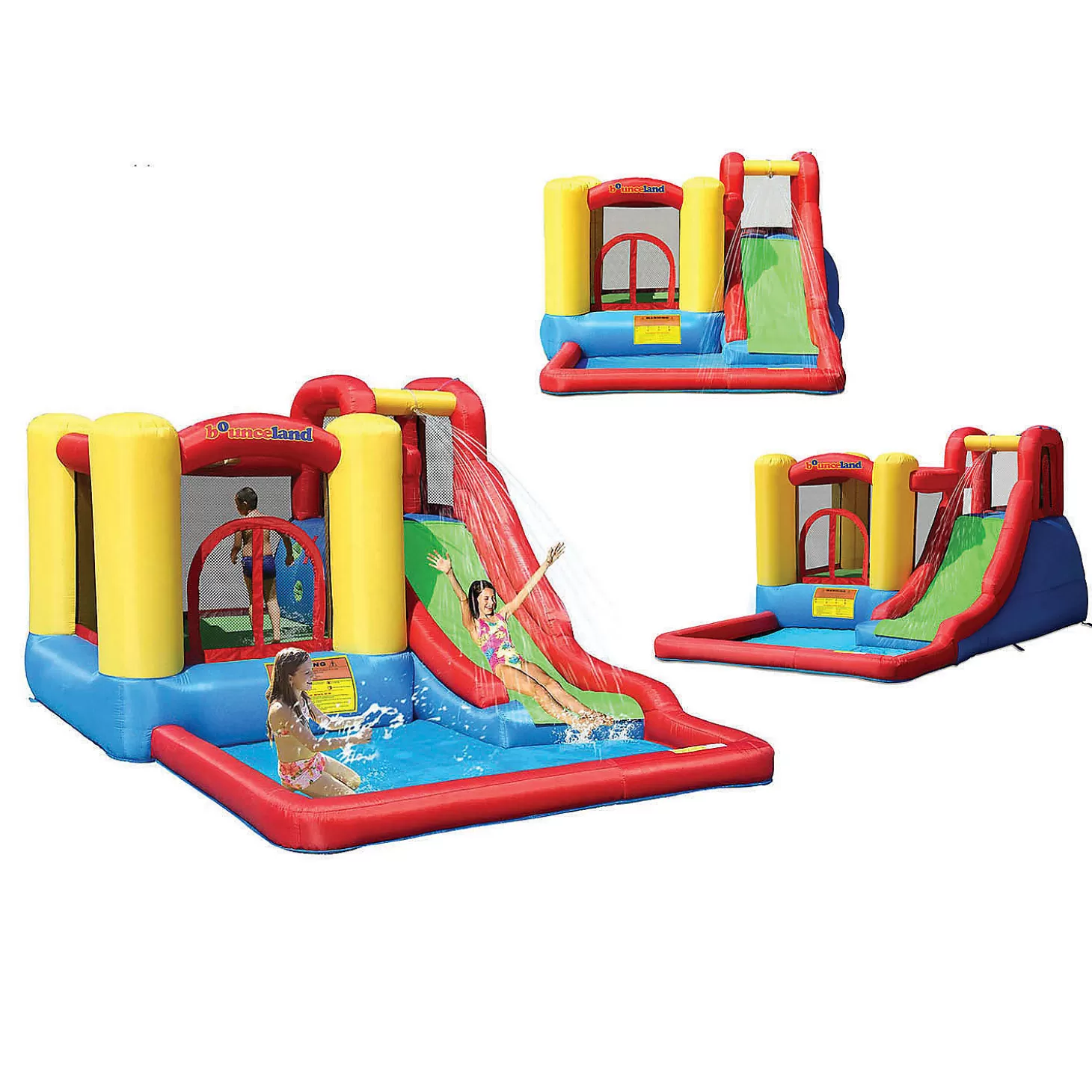 Outlet Bounceland Jump & Splash Adventure Bounce House With Slide Water Toys