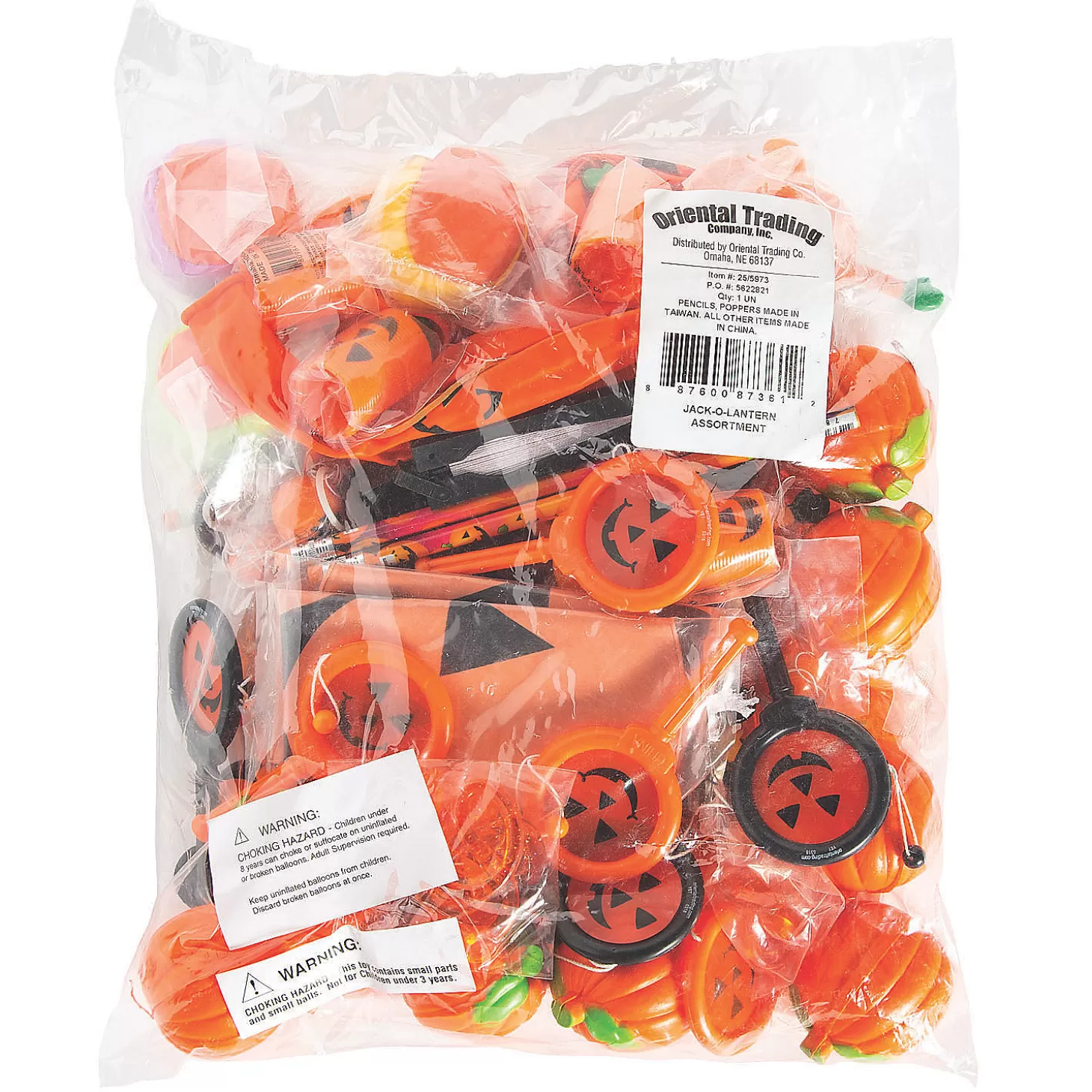 Fashion Bulk 100 Pc. Jack-O'-Lantern Assortment Boo Bags