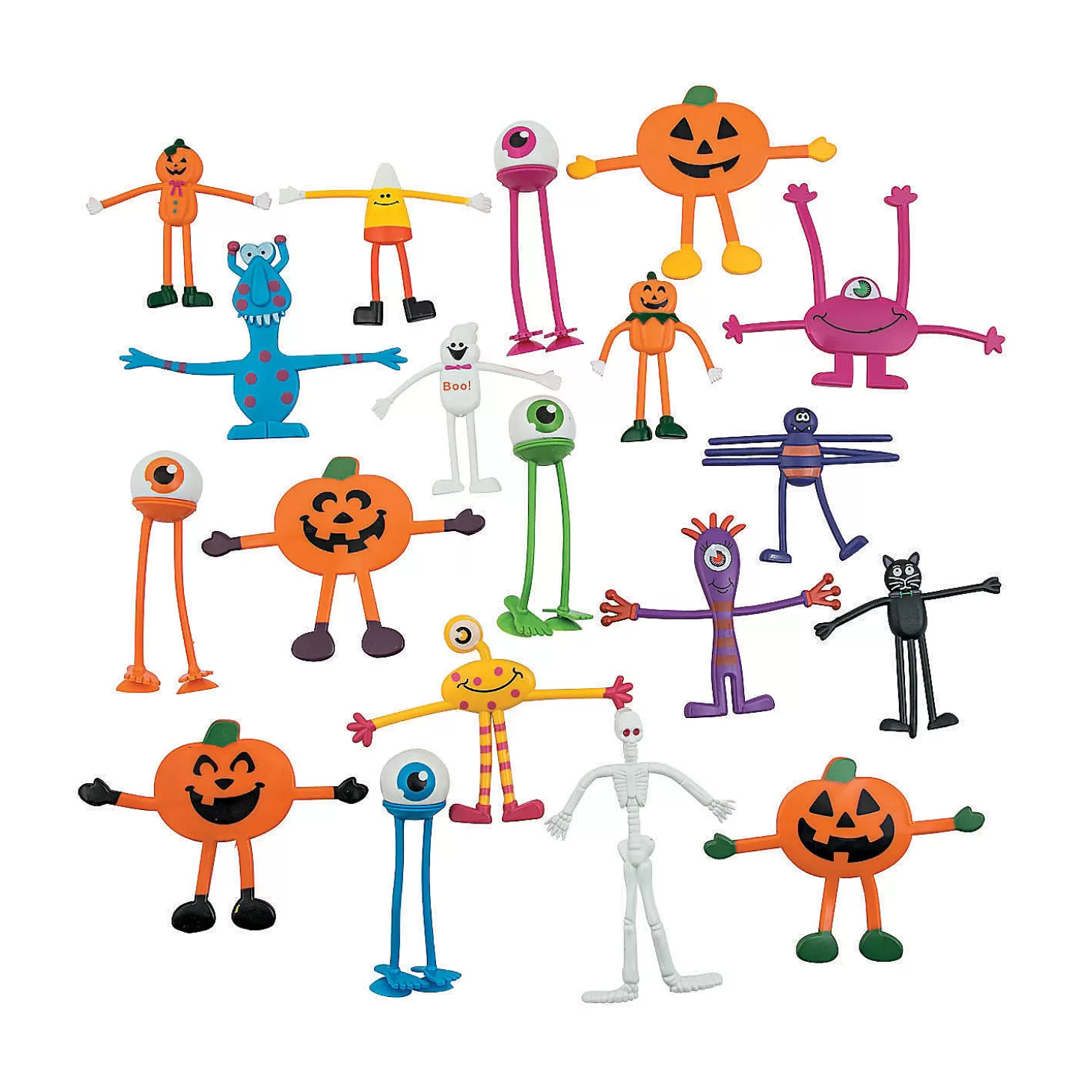 Sale Bulk 100 Pc. Mega Halloween Bendable Assortment Boo Bags