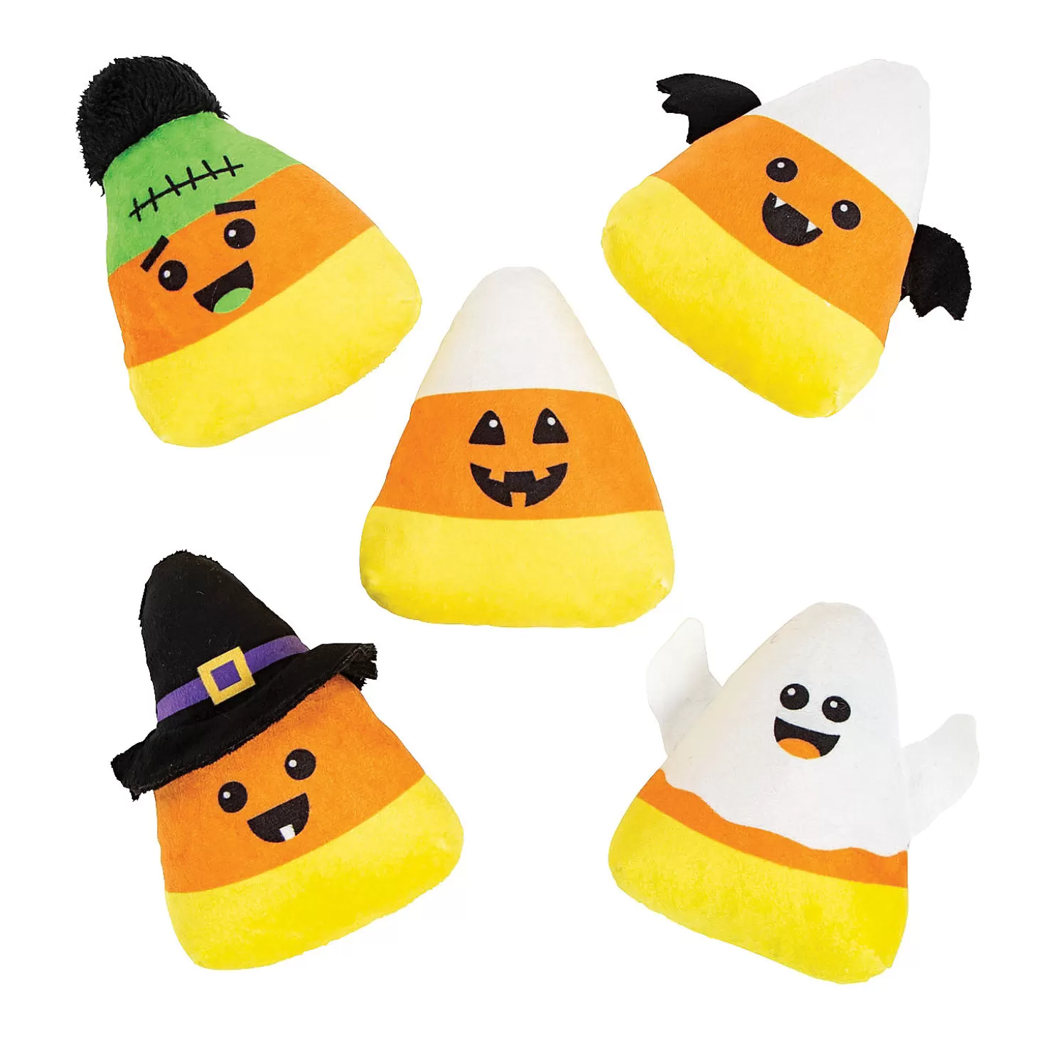 Store Bulk 100 Pc. Plush Candy Corn Assortment Halloween Handouts