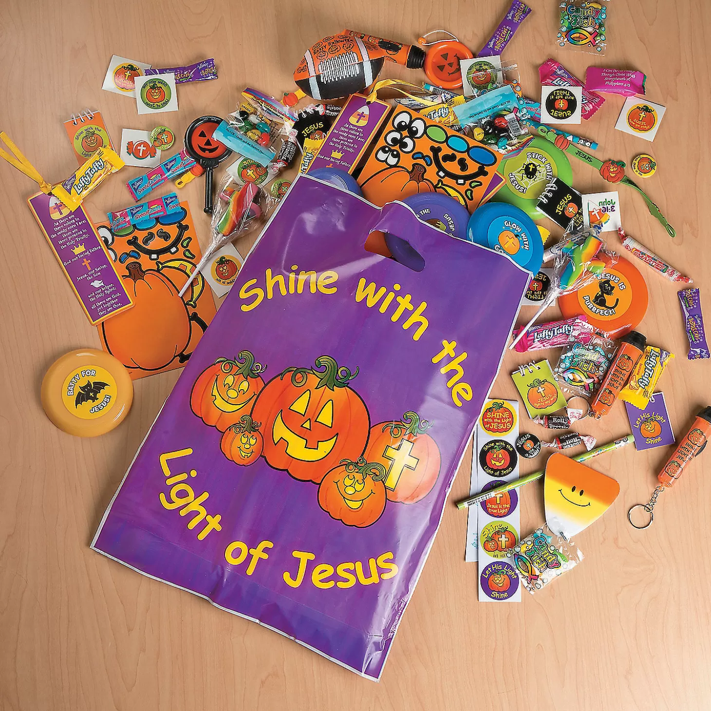 Store Bulk 100 Pc. Trunk-Or-Treat Religious Halloween Assortment Religious Halloween