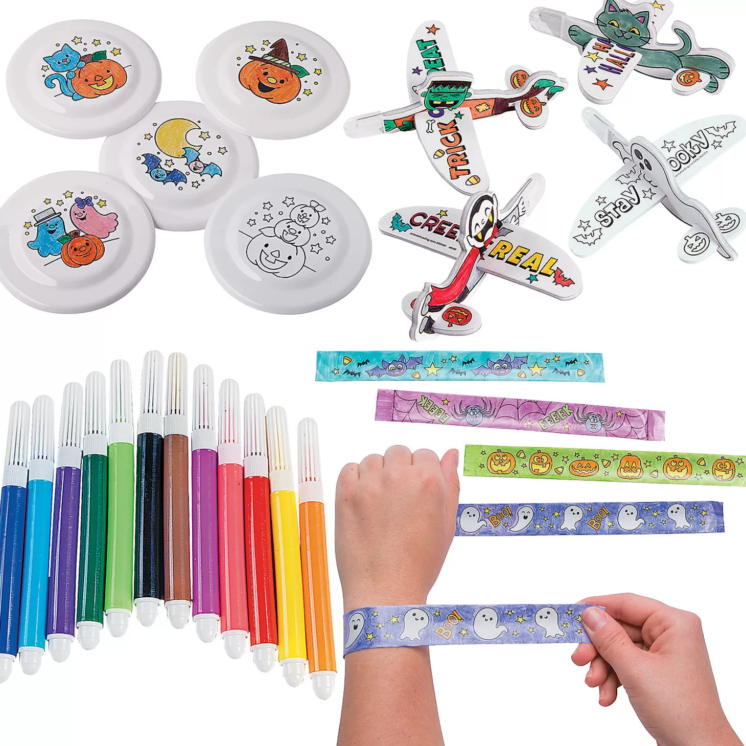 Online Bulk 158 Pc. Get Those Bones Moving Craft & Activity Assortment Halloween Fun Kits