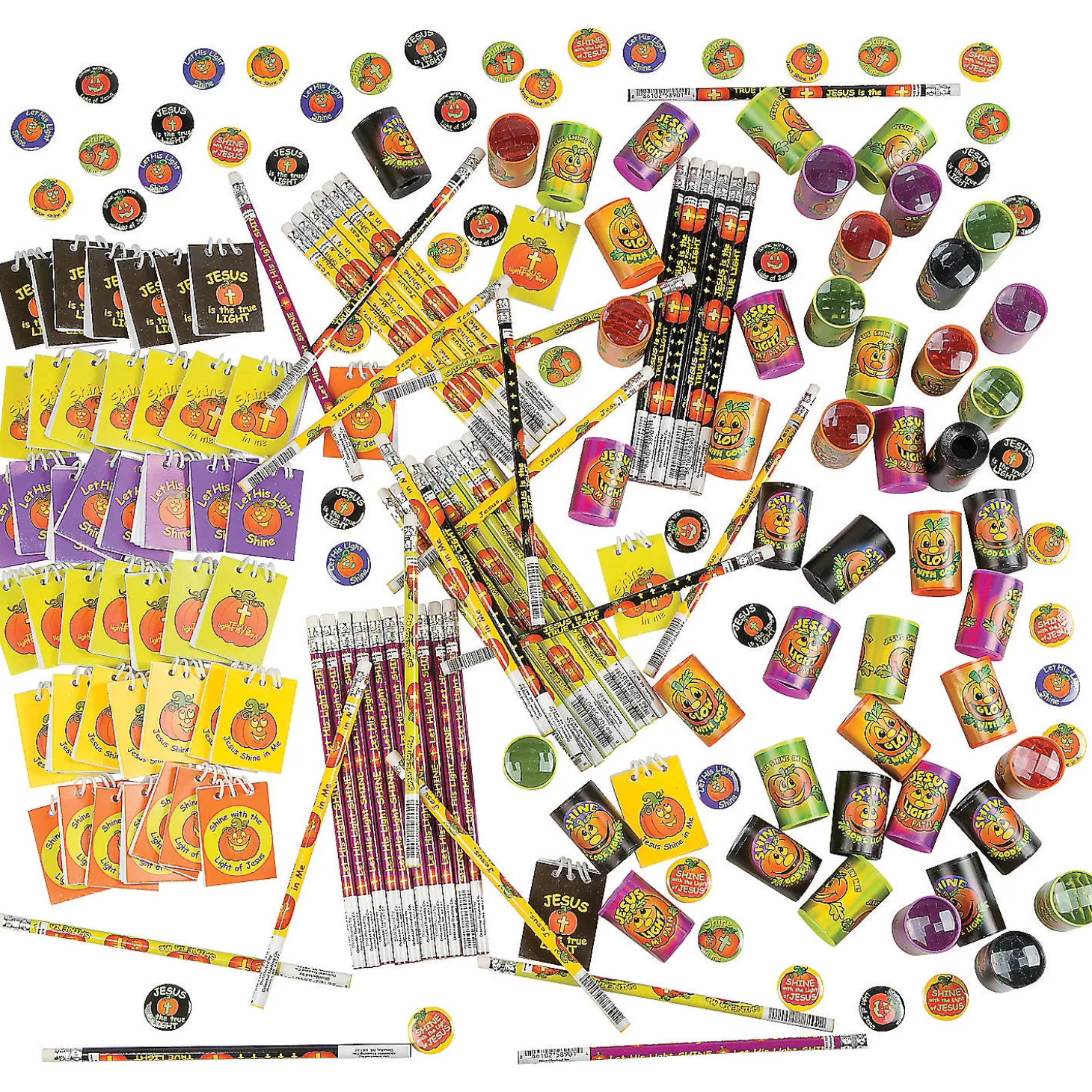 Hot Bulk 192 Pc. Christian Pumpkin Giveaway Assortment Religious Halloween