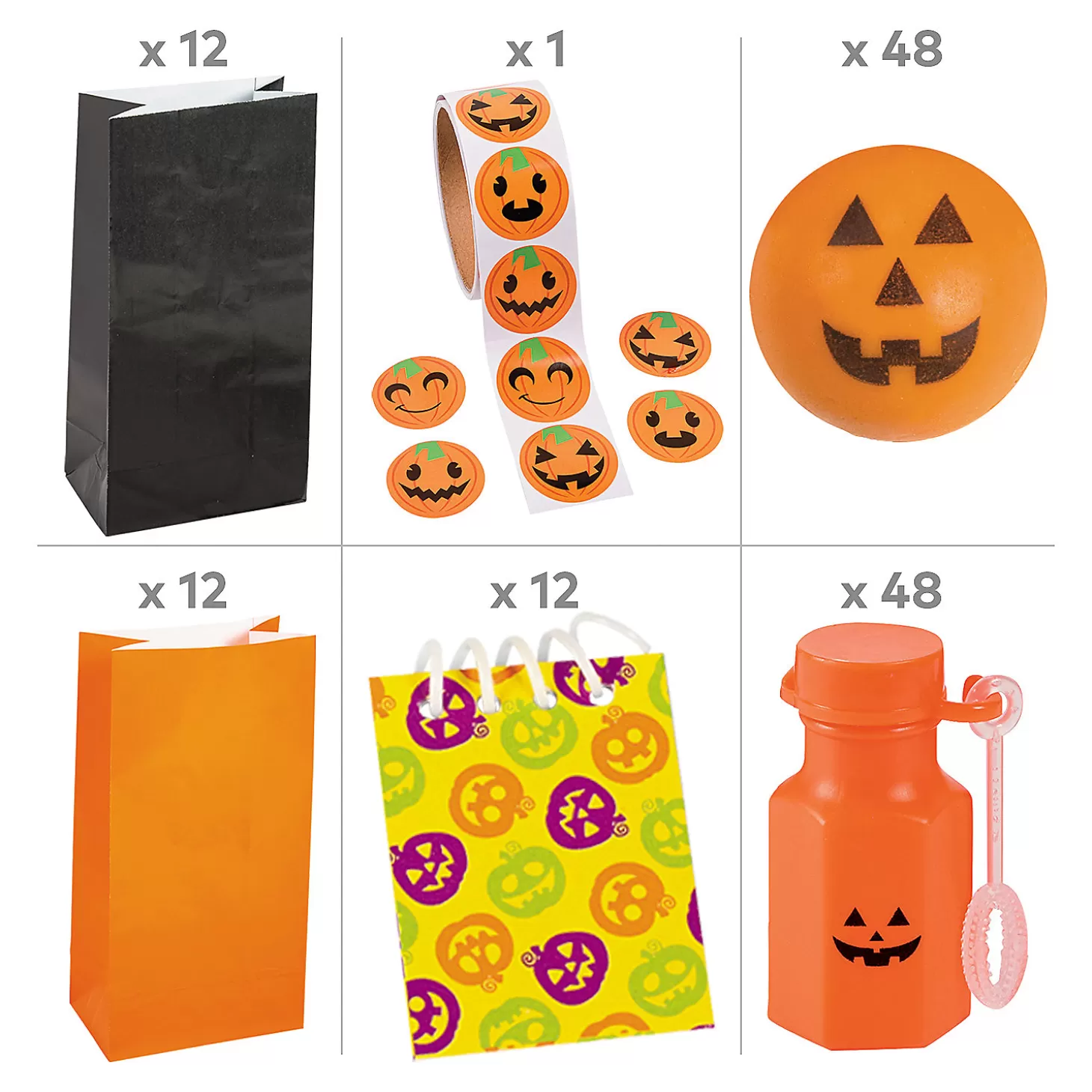 Outlet Bulk 193 Pc. Trick-Or-Treat Giveaways Kit For 48 Boo Bags