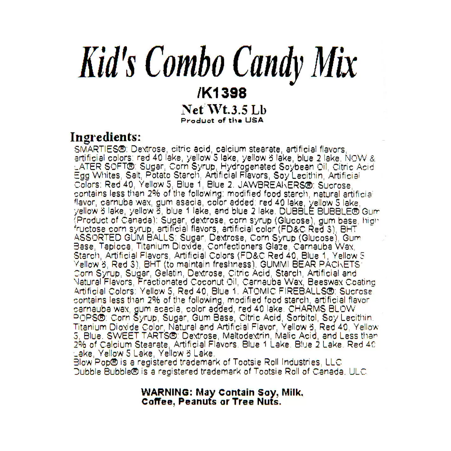Clearance Bulk 206 Pc. Kid's Combo Assorted Candy Boo Bags