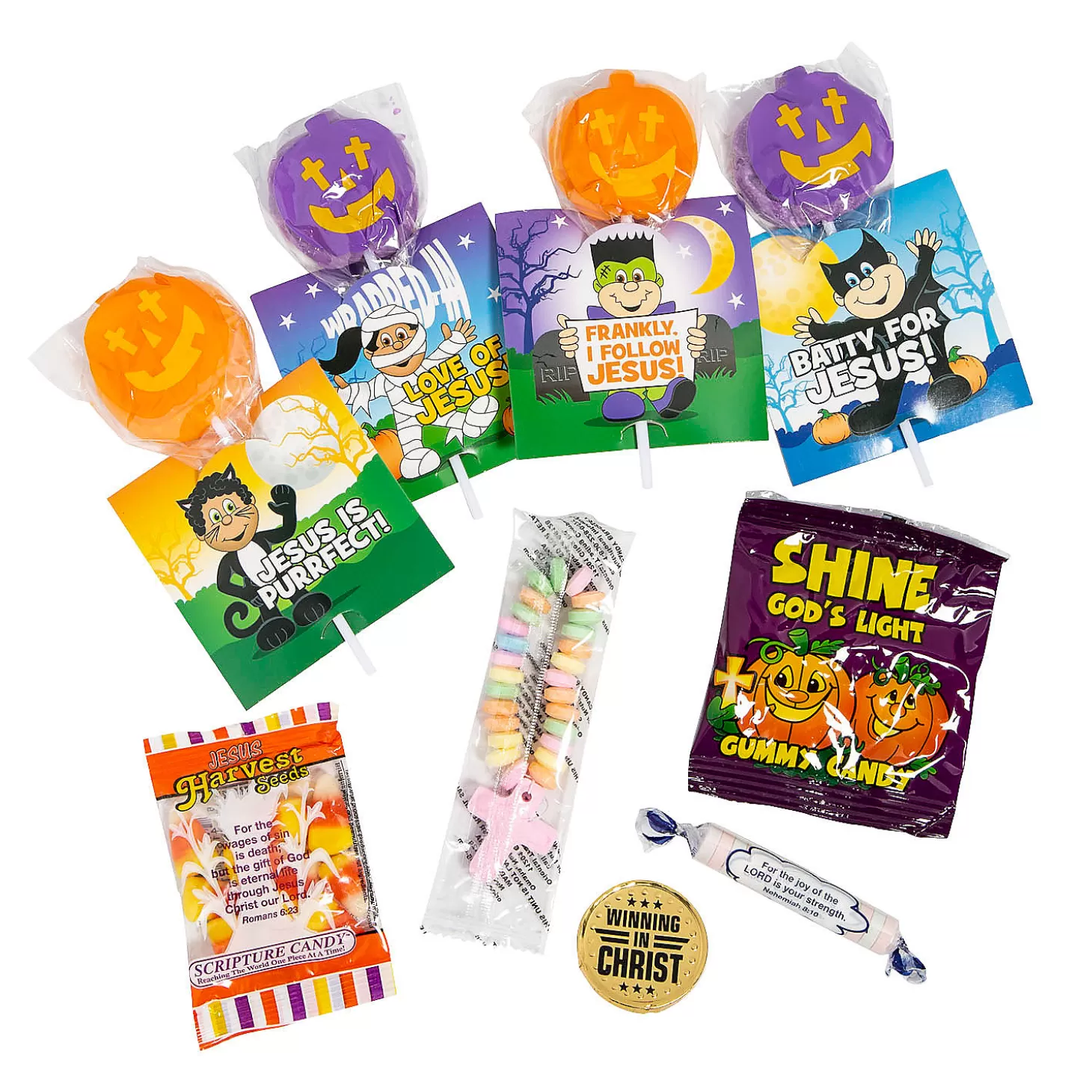 Cheap Bulk 213 Pc. Religious Trick-Or-Treat Candy Assortment Religious Halloween