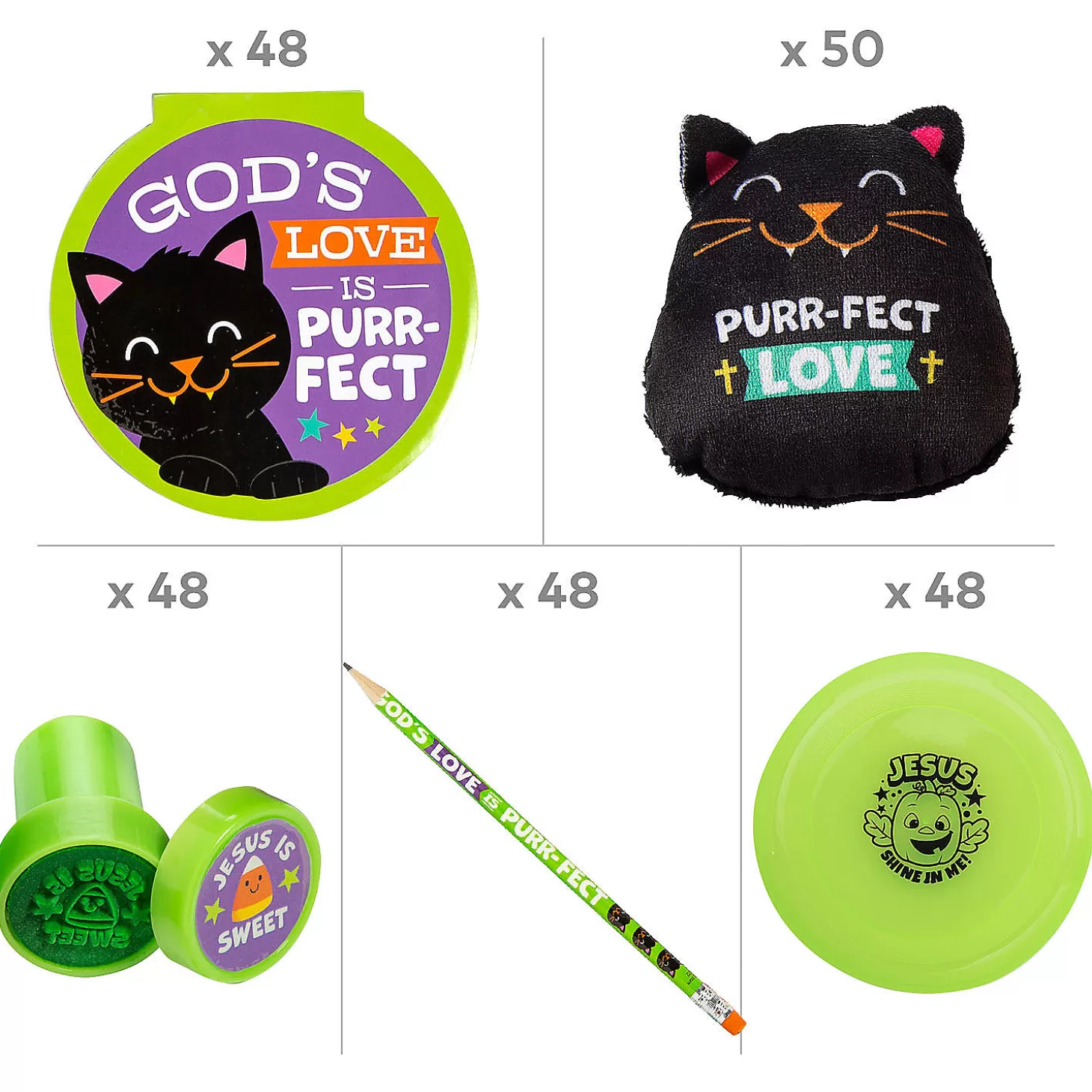 Online Bulk 242 Pc. Religious Halloween Toy Assortment Kit Religious Halloween