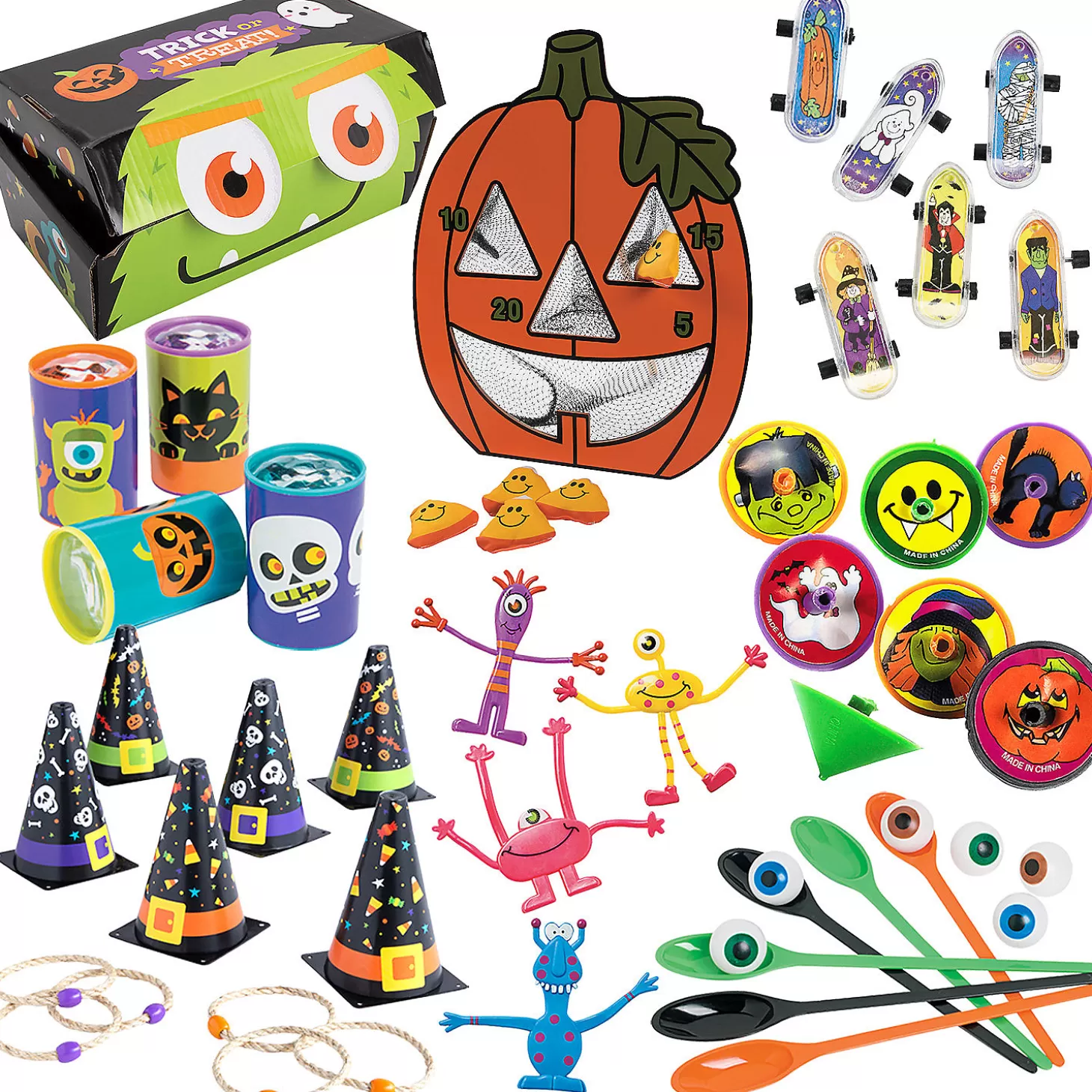 Hot Bulk 267 Pc. Trunk-Or-Treat Deluxe Halloween Games & Prizes Kit Halloween Fun Kits