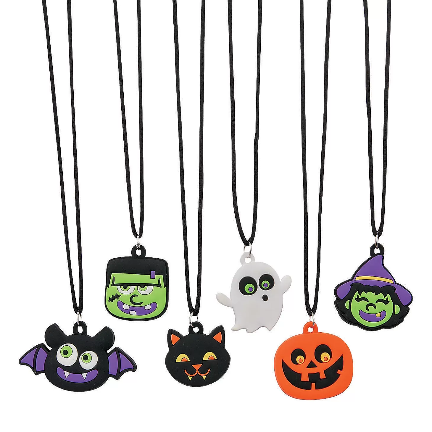 Cheap Bulk 48 Pc. Halloween Character Necklaces Halloween Apparel & Accessories