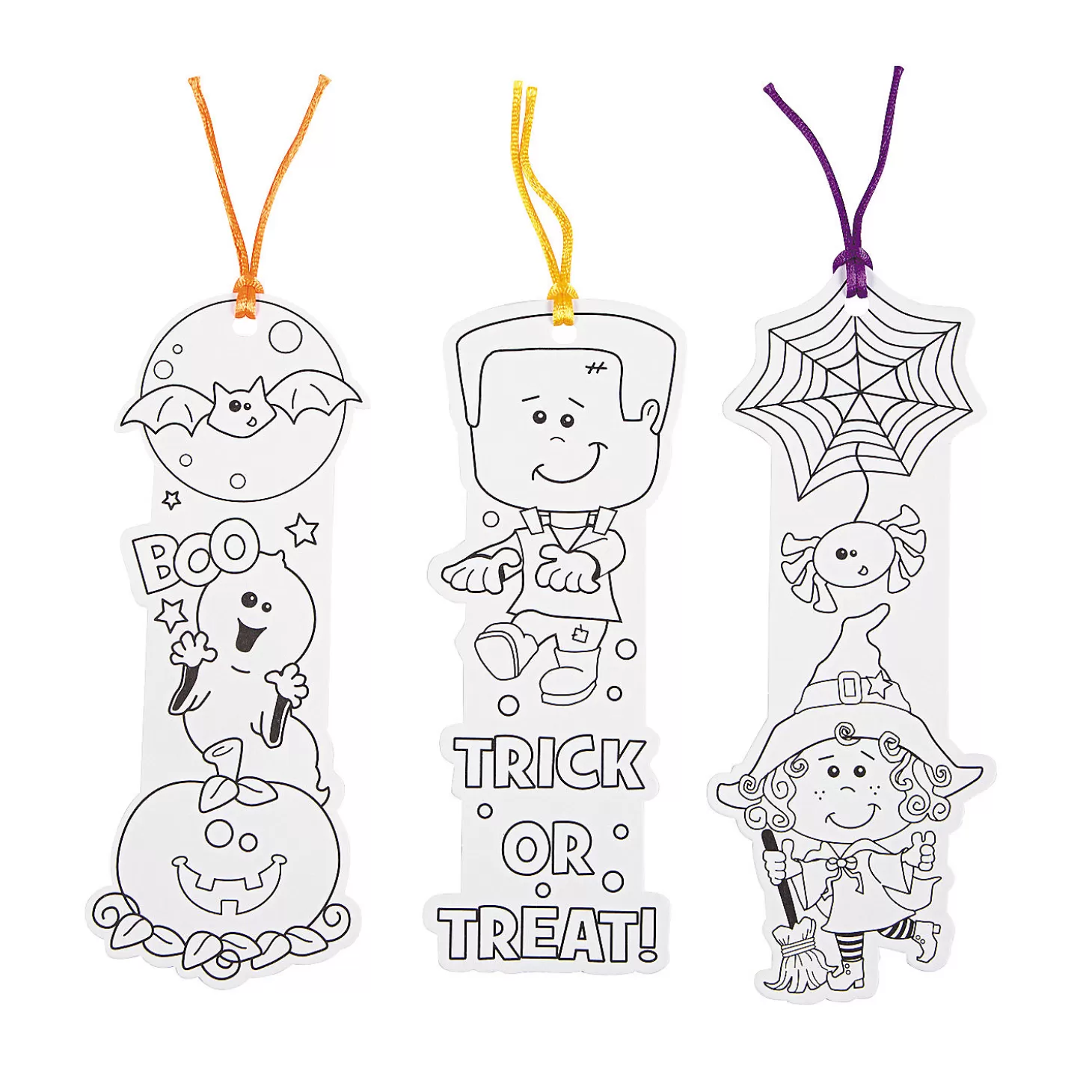 Best Sale Bulk 50 Pc. Color Your Own Halloween Friends Bookmarks Boo Bags