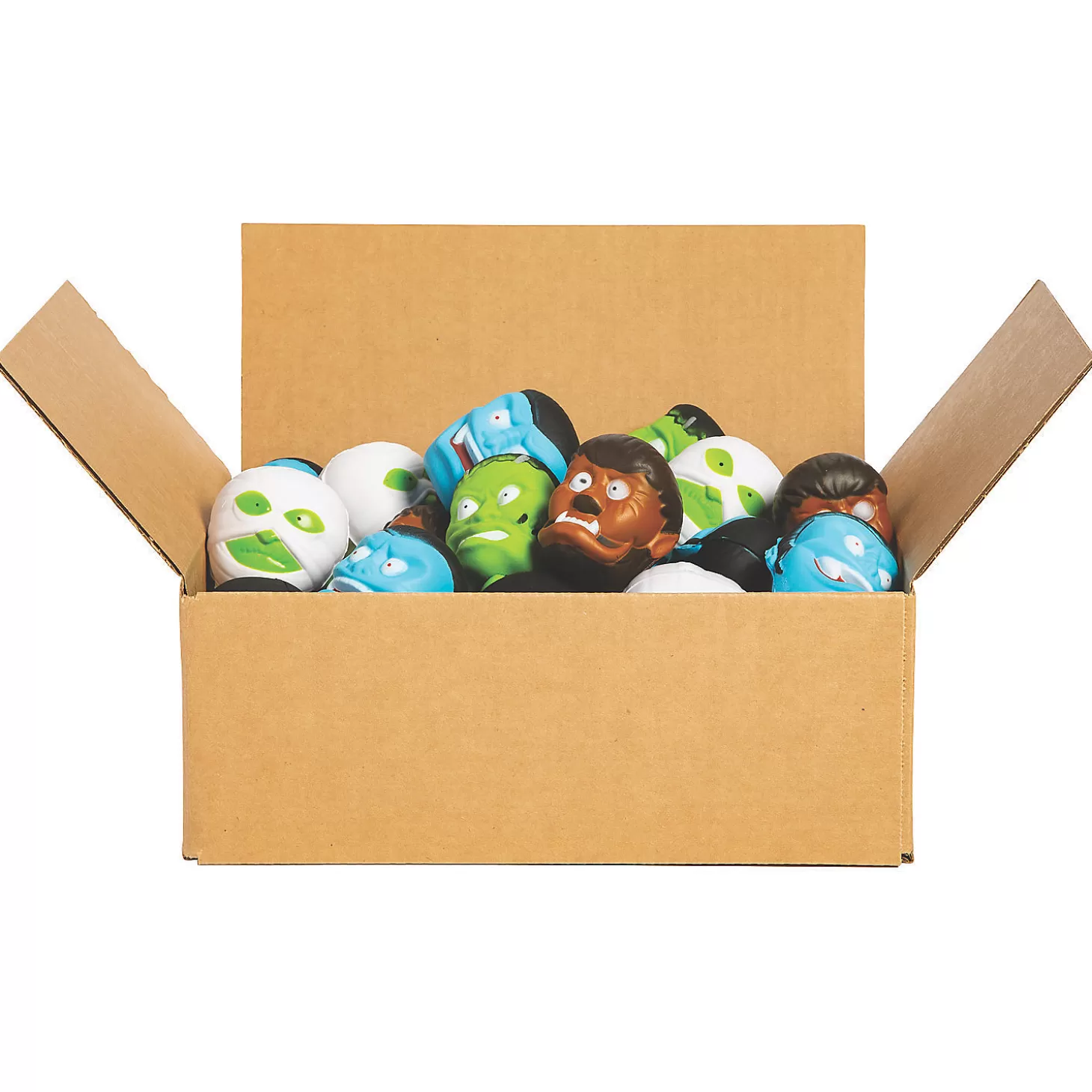 New Bulk 50 Pc. Halloween Character Stress Toy Assortment Boo Bags