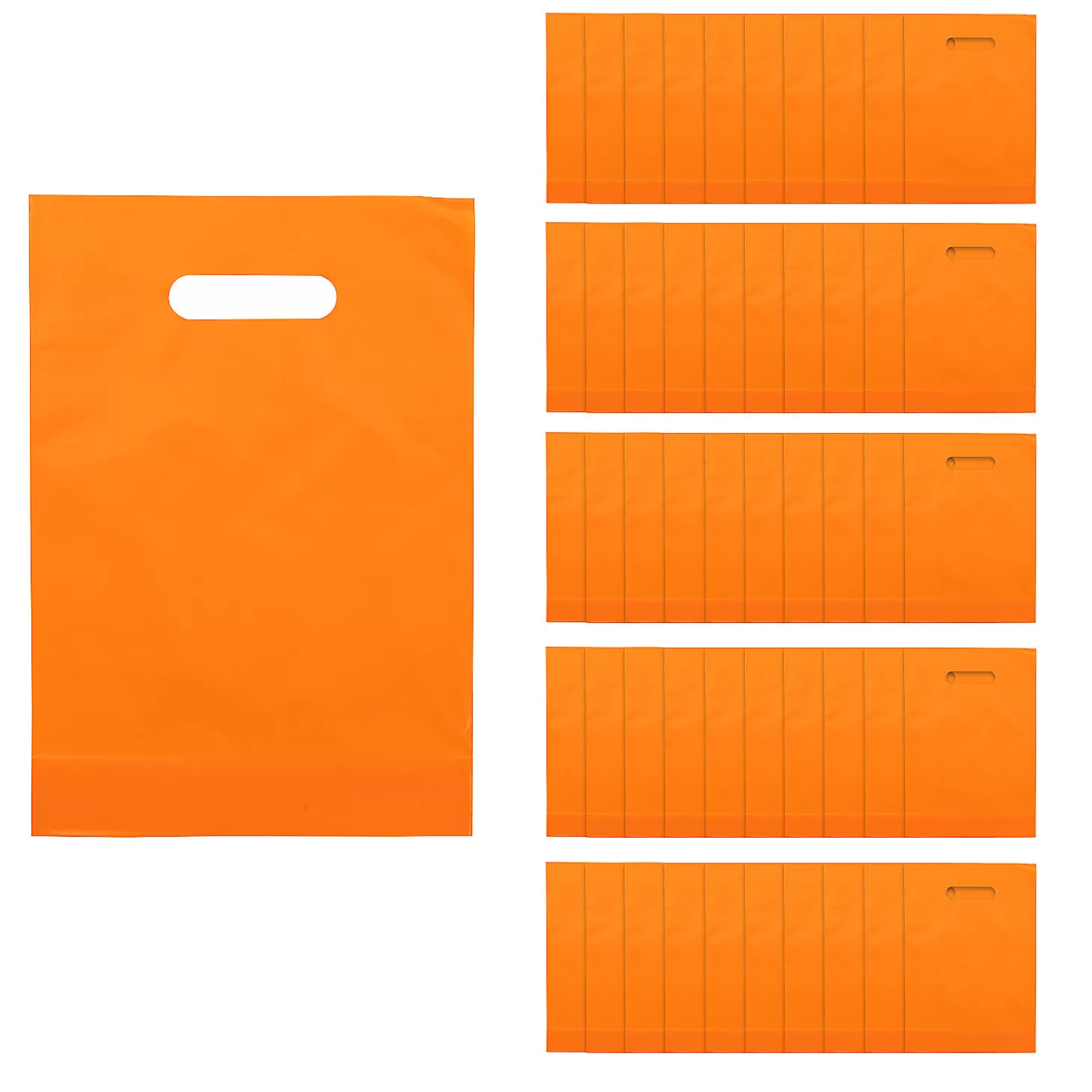 Flash Sale Bulk 50 Pc. Solid Color Plastic Goody Bags Halloween Bags