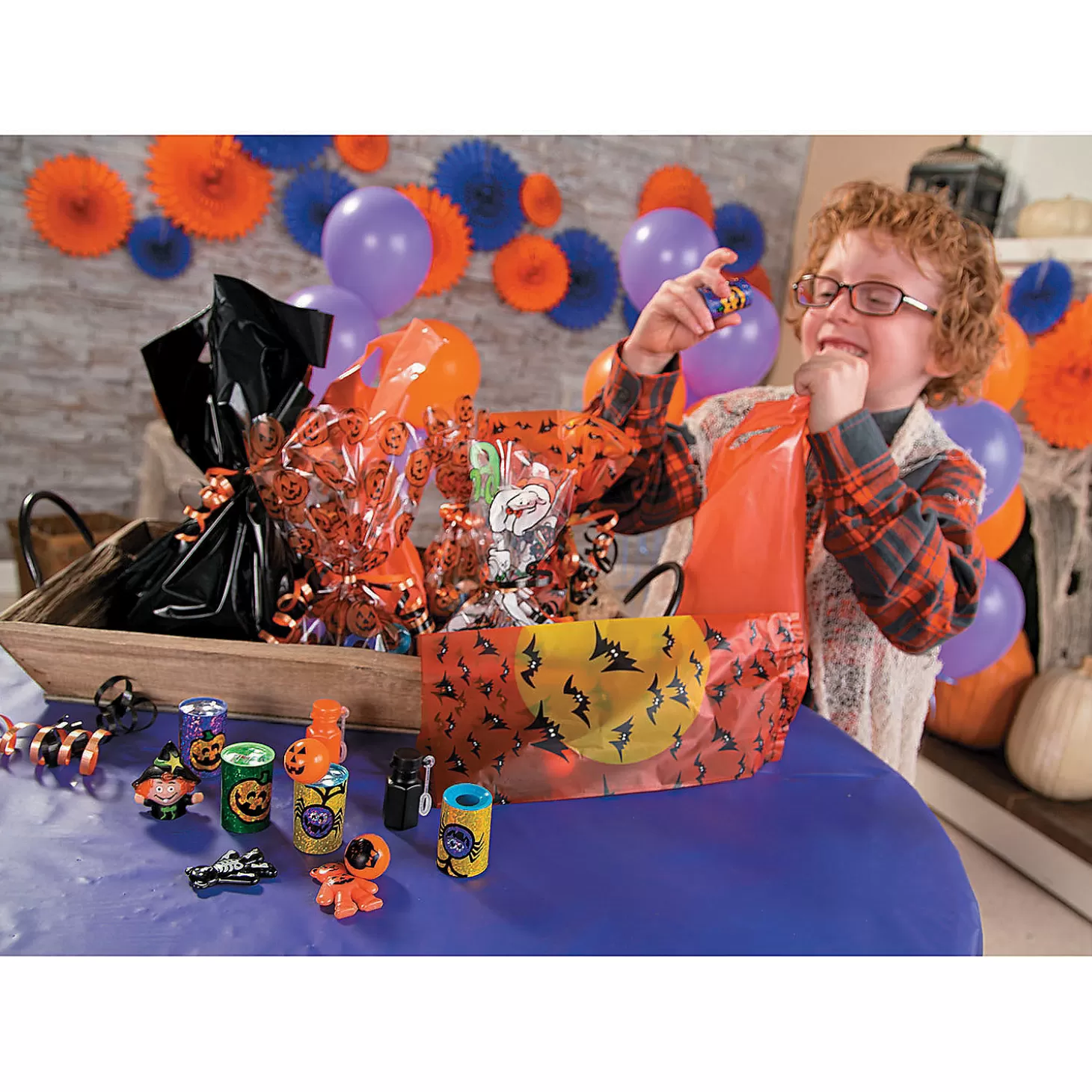 Flash Sale Bulk 50 Pc. Solid Color Plastic Goody Bags Halloween Bags