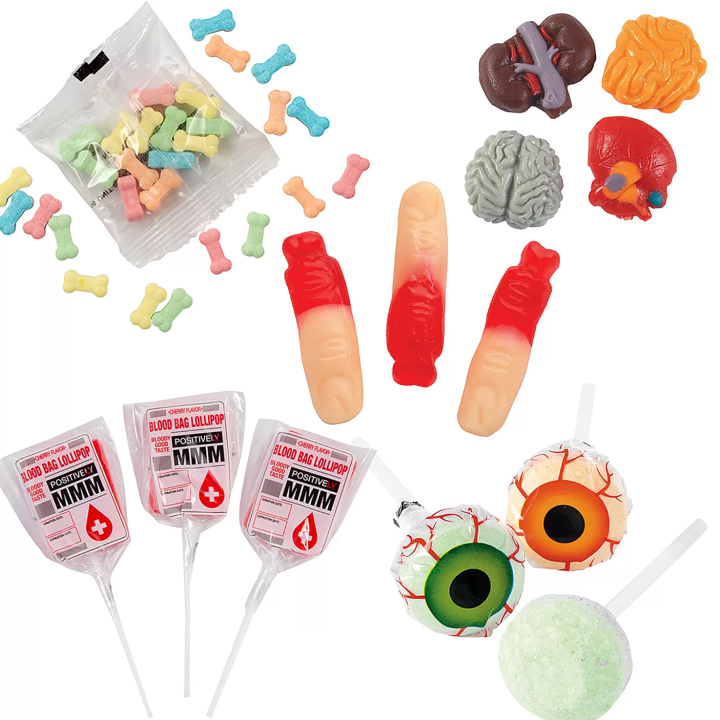 New Bulk 531 Pc. Body Parts Halloween Candy Assortment Bulk Halloween Supplies