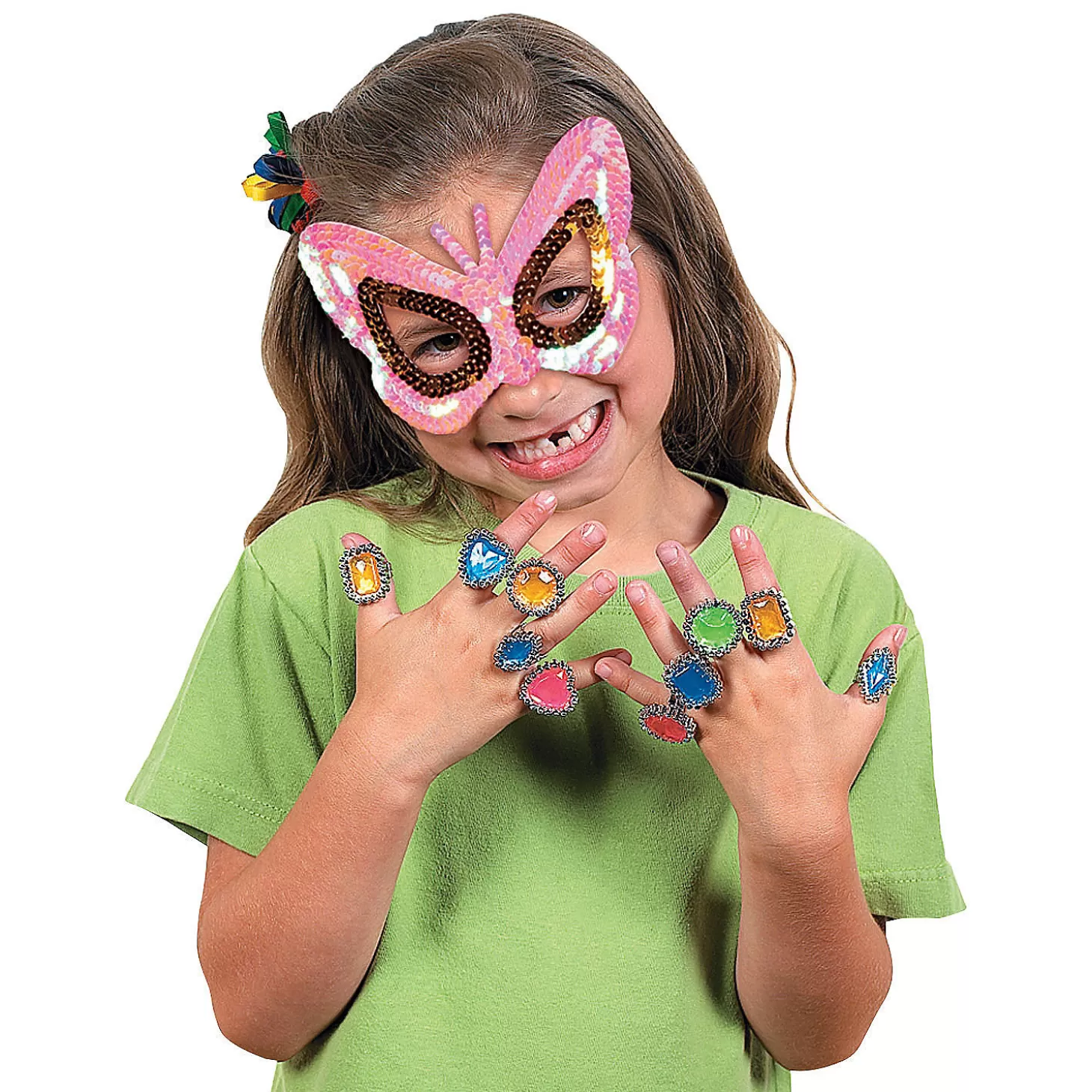 Store Bulk 72 Pc. Colorful Rhinestone Rings Halloween Apparel & Accessories
